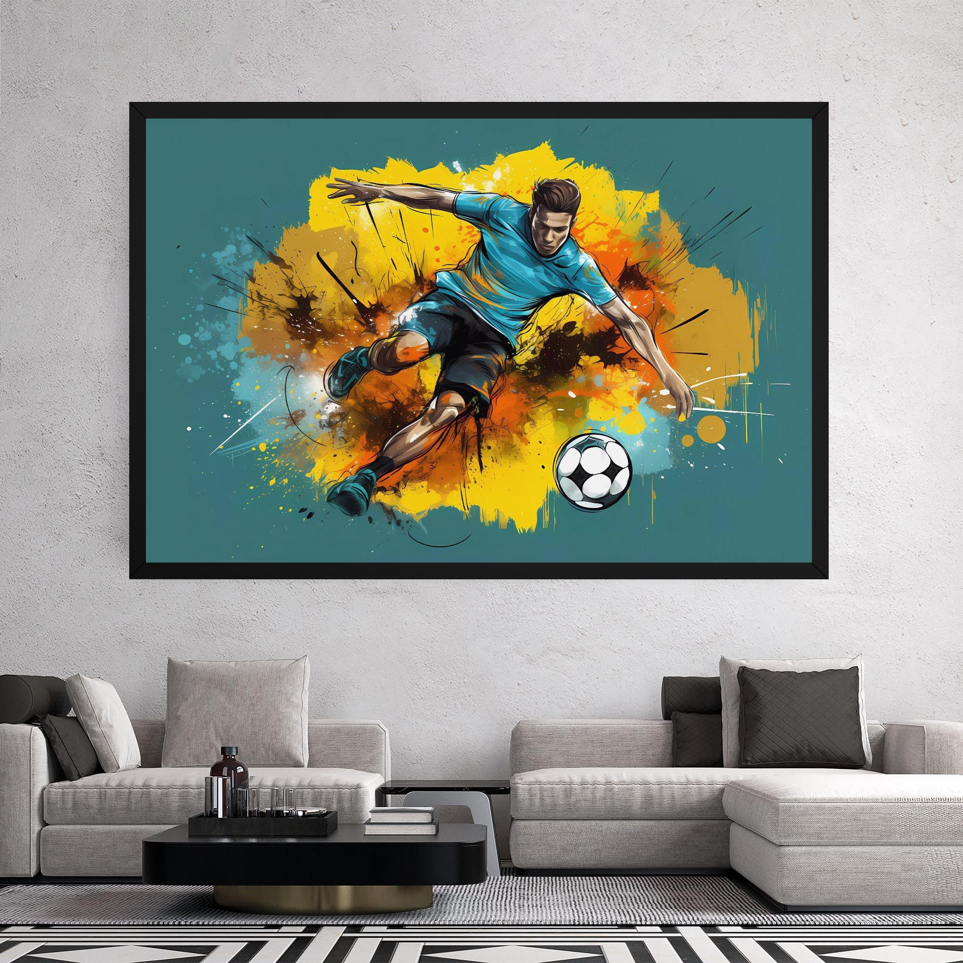 Football Player Painting mockup 2