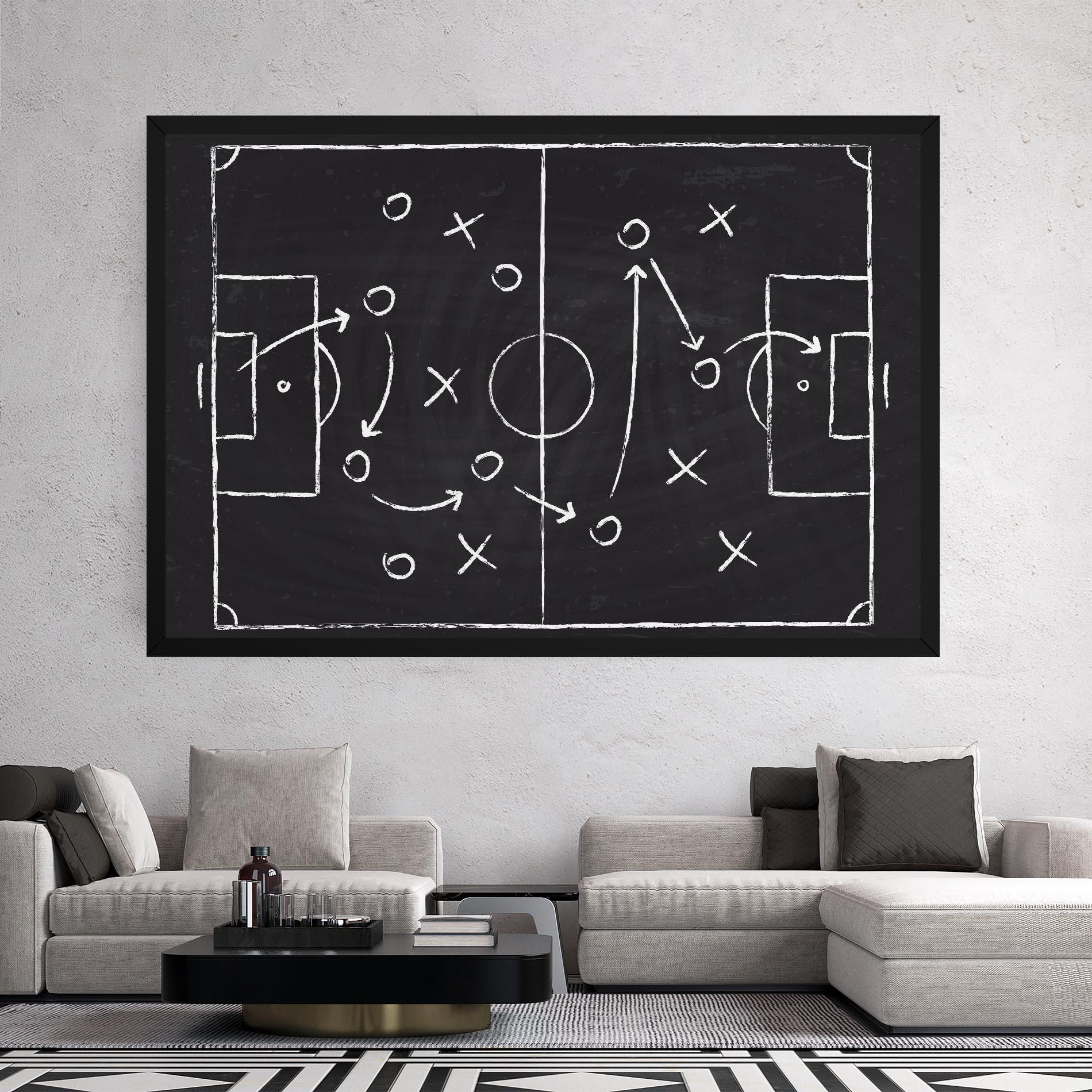Vászonkép Grey Board Football mockup 2