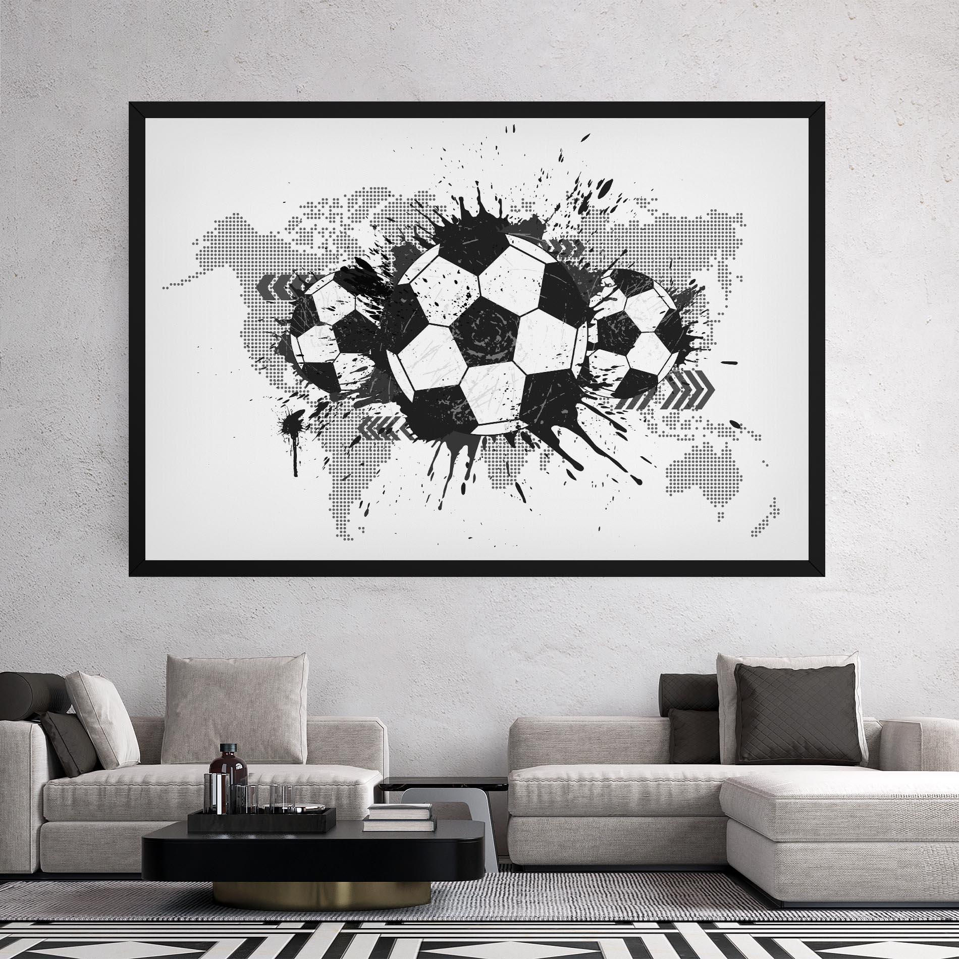 Vászonkép Grey Foodball mockup 2