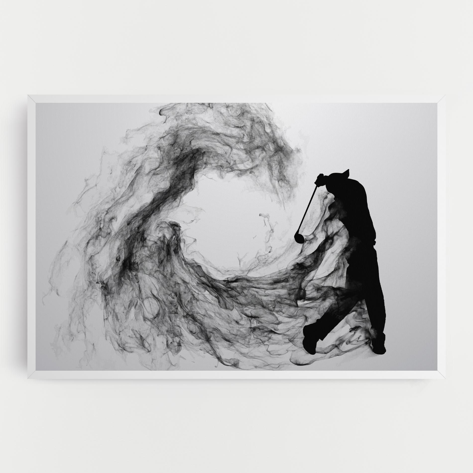 Vászonkép Black Smoke Golf mockup 0