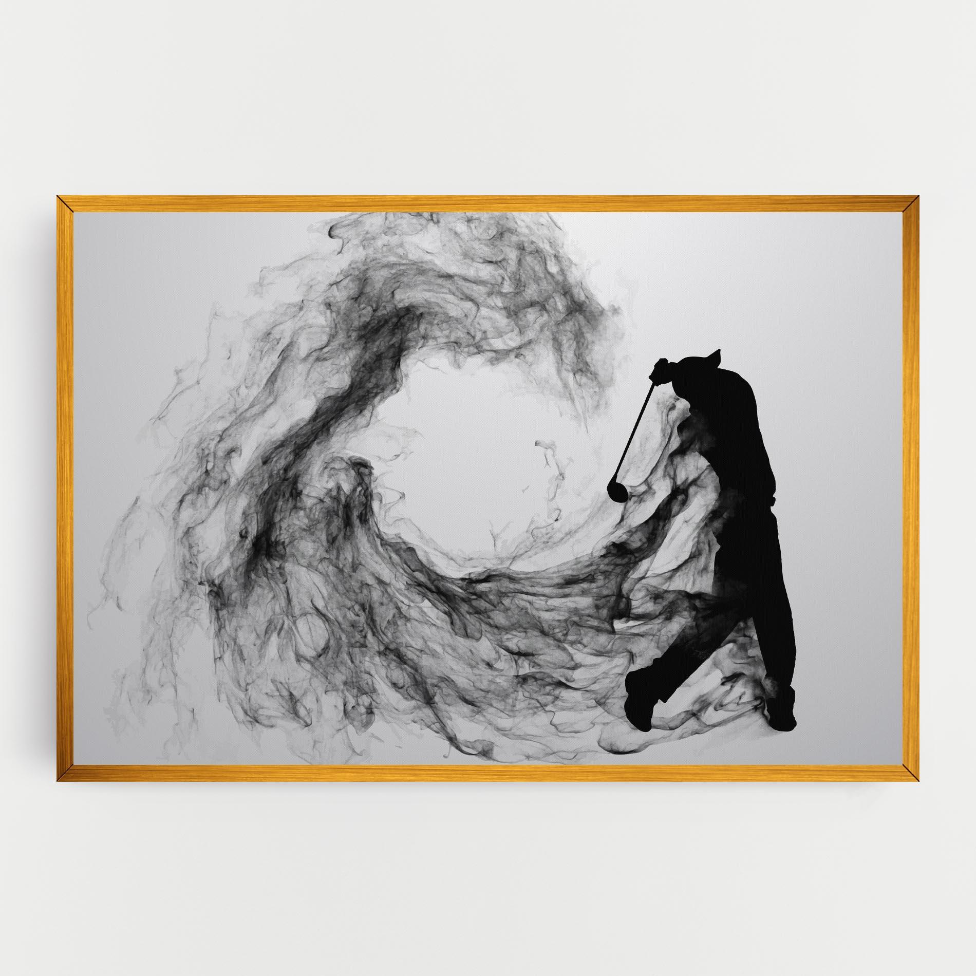 Vászonkép Black Smoke Golf mockup 0