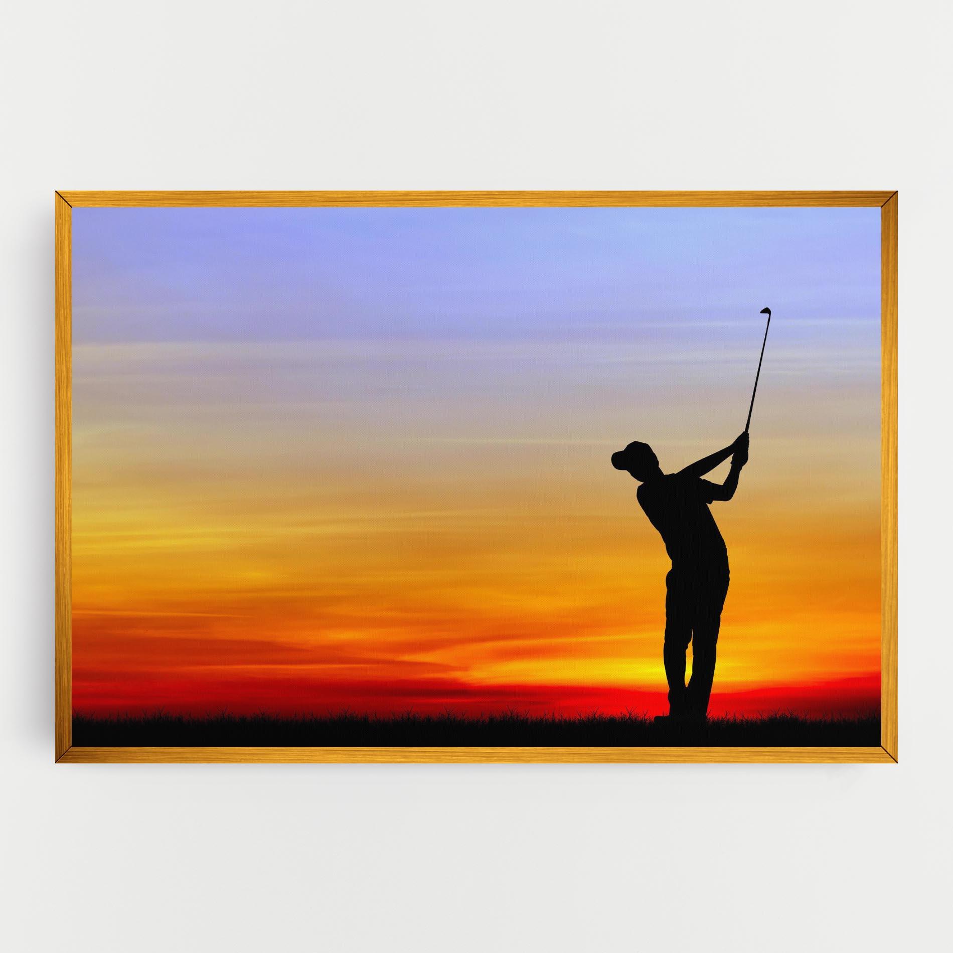Vászonkép Playing Golf Sunrise mockup 0