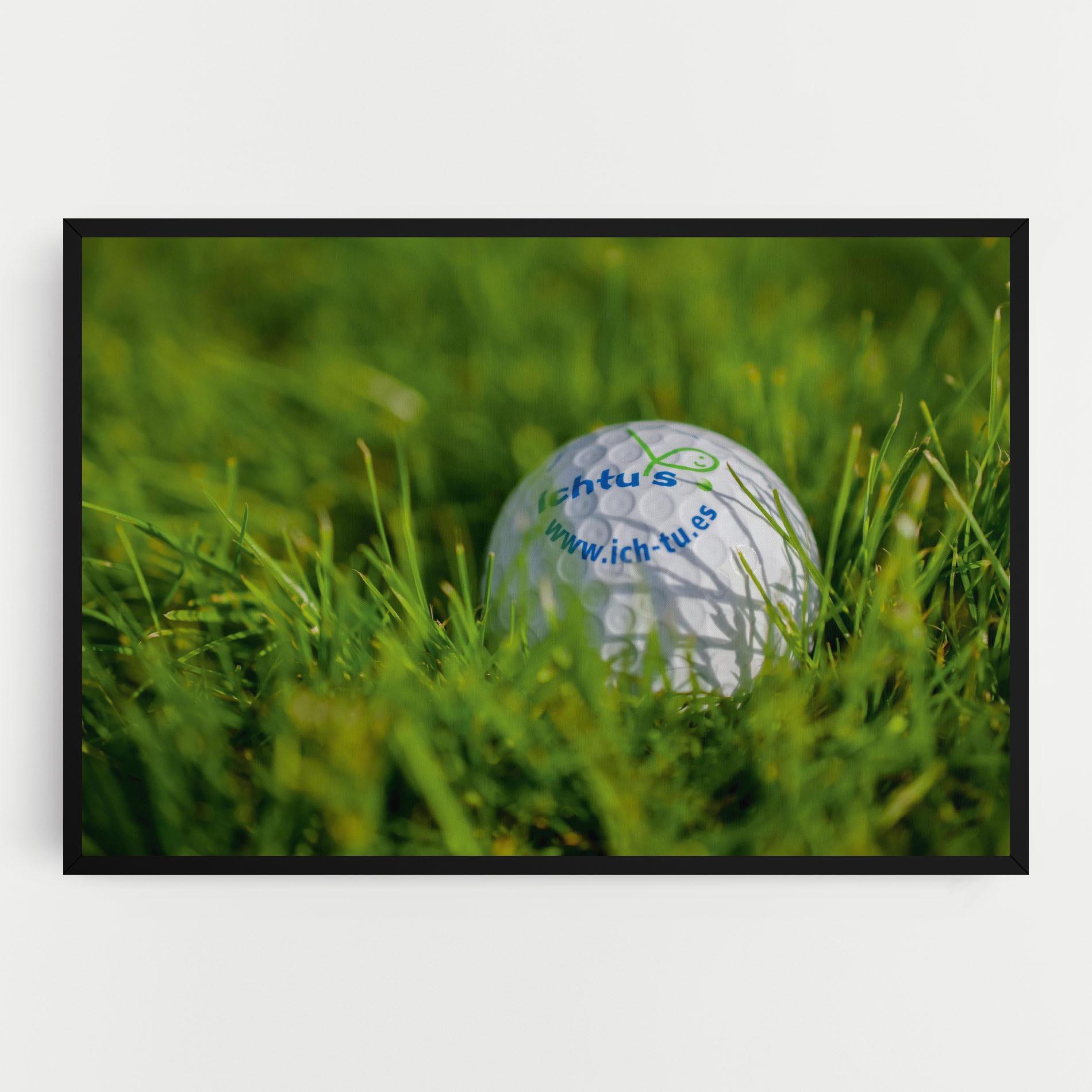 Vászonkép Golf Ball In Grass mockup 0