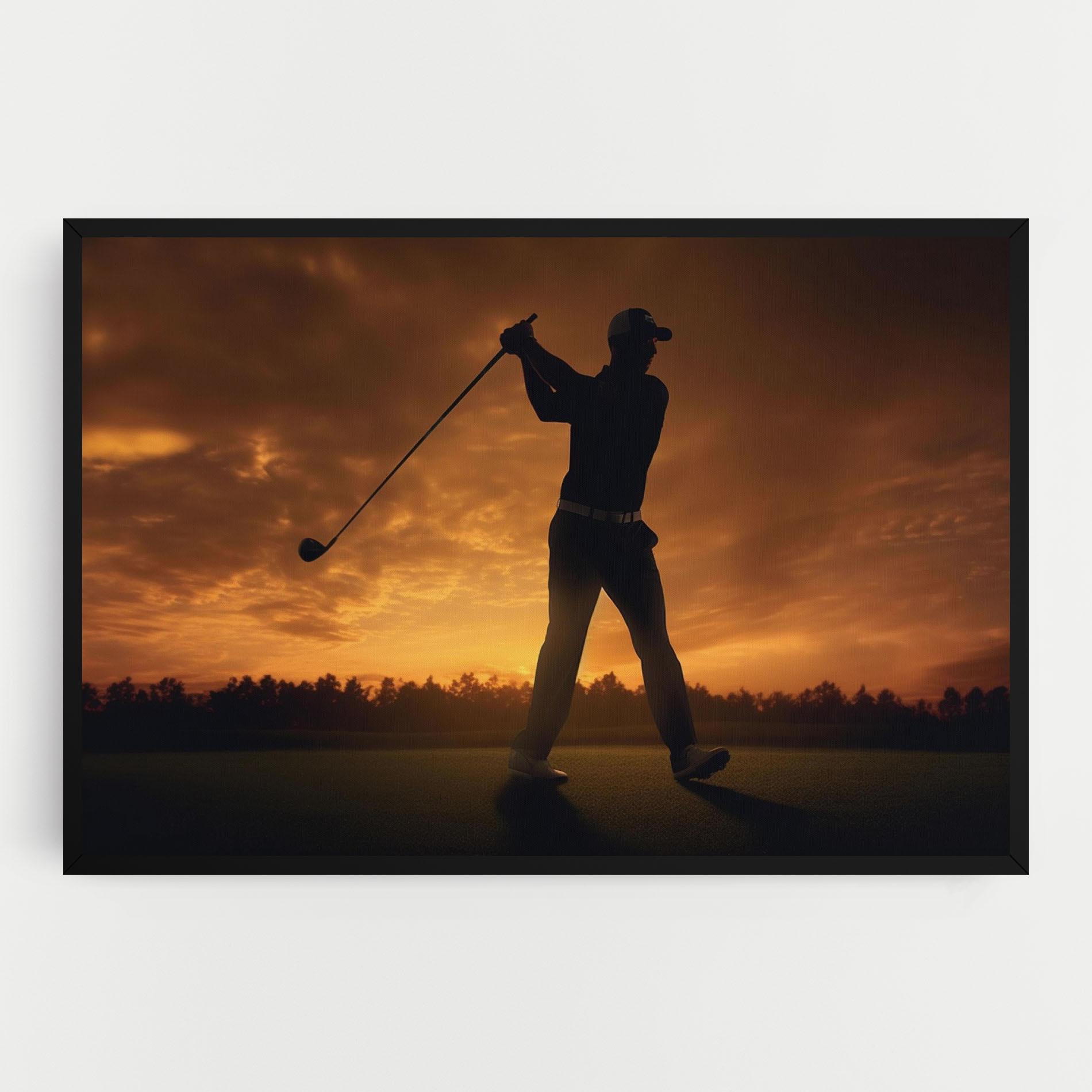 Vászonkép Golf Course Sunset mockup 0