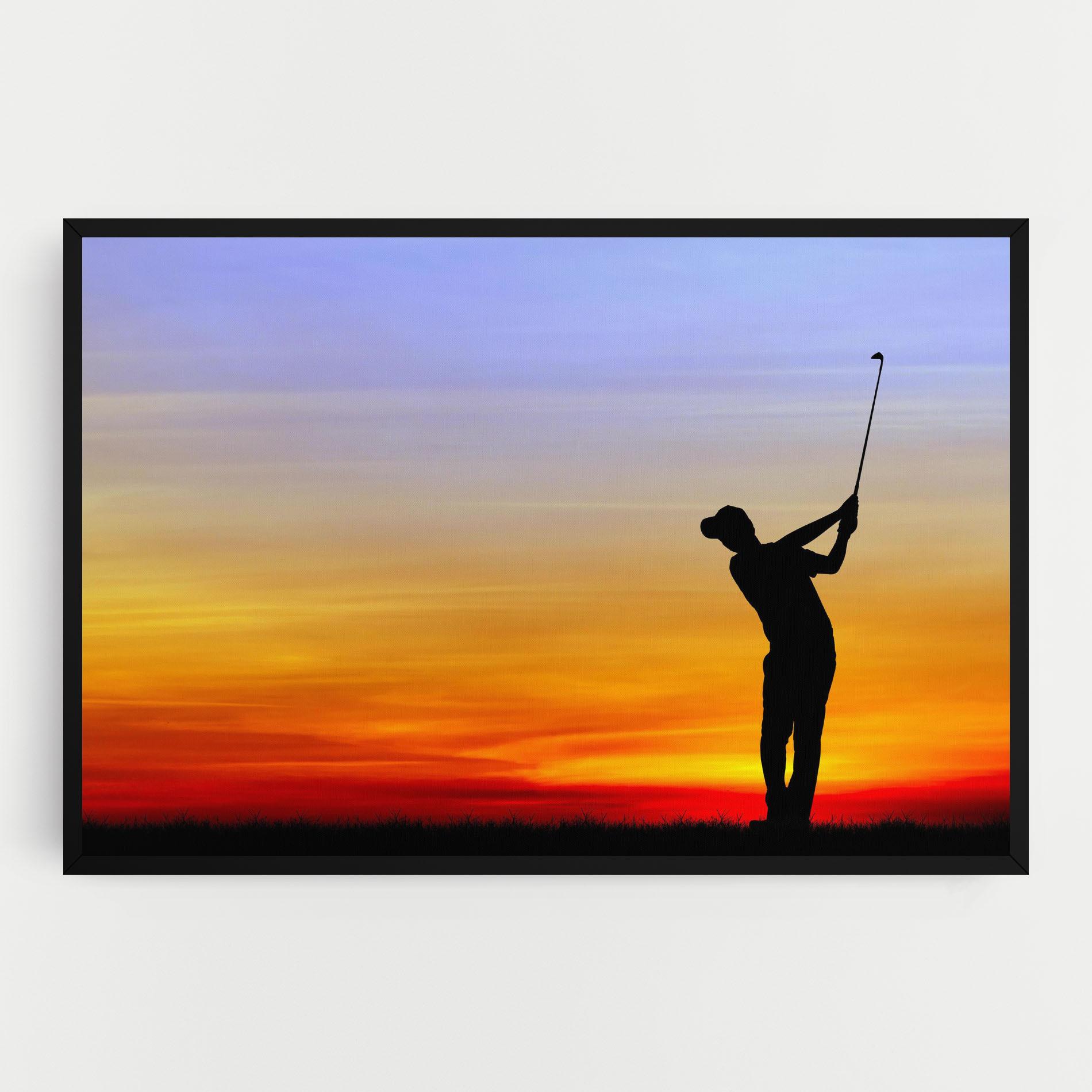 Vászonkép Playing Golf Sunrise mockup 0