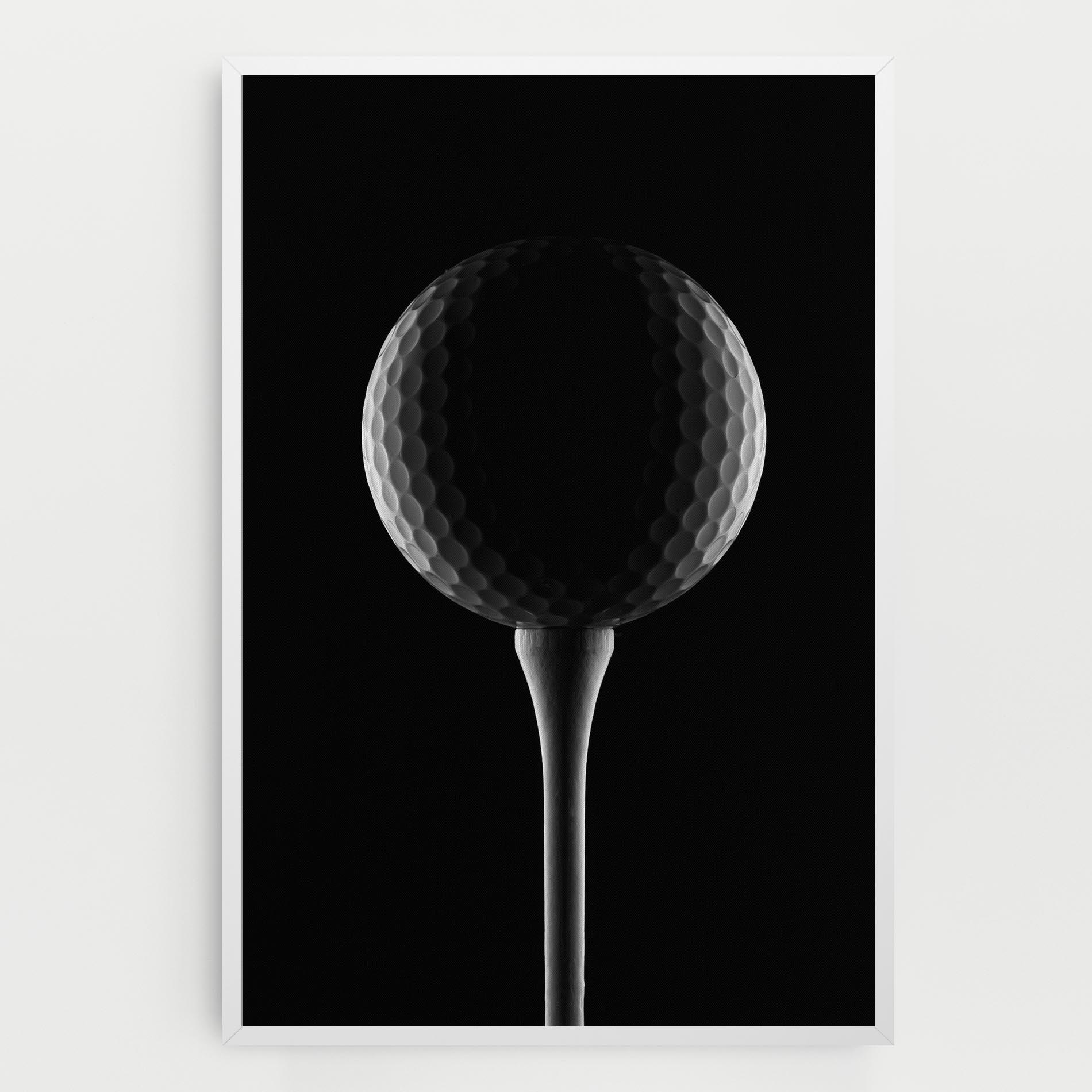 Vászonkép Golf Ball Black mockup 0