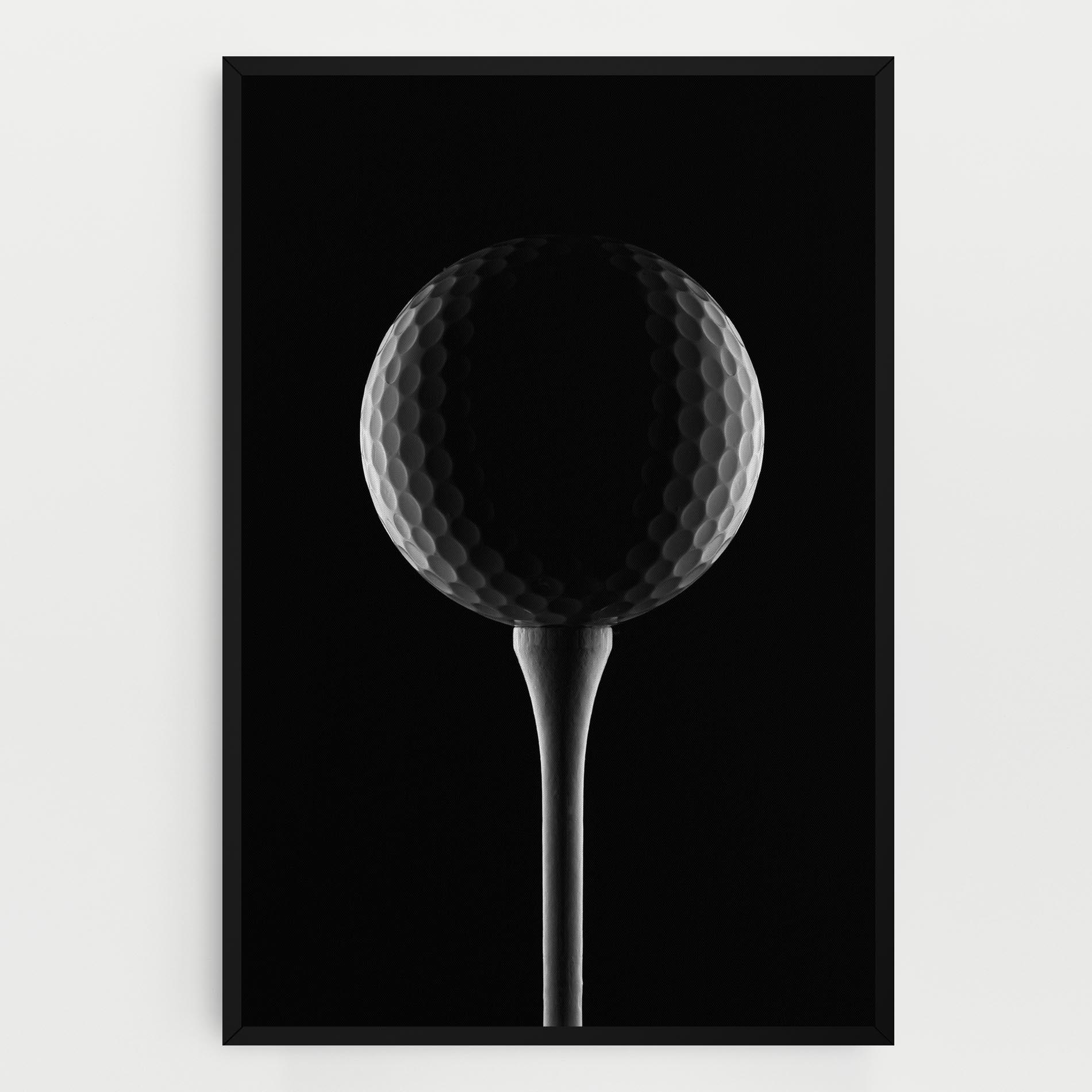 Vászonkép Golf Ball Black mockup 0