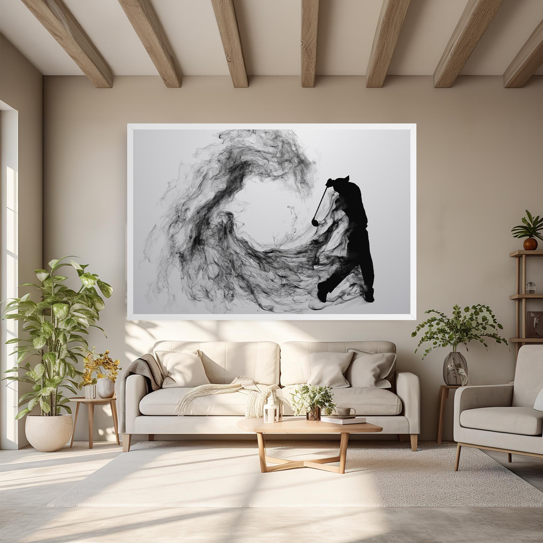 Vászonkép Black Smoke Golf mockup 6