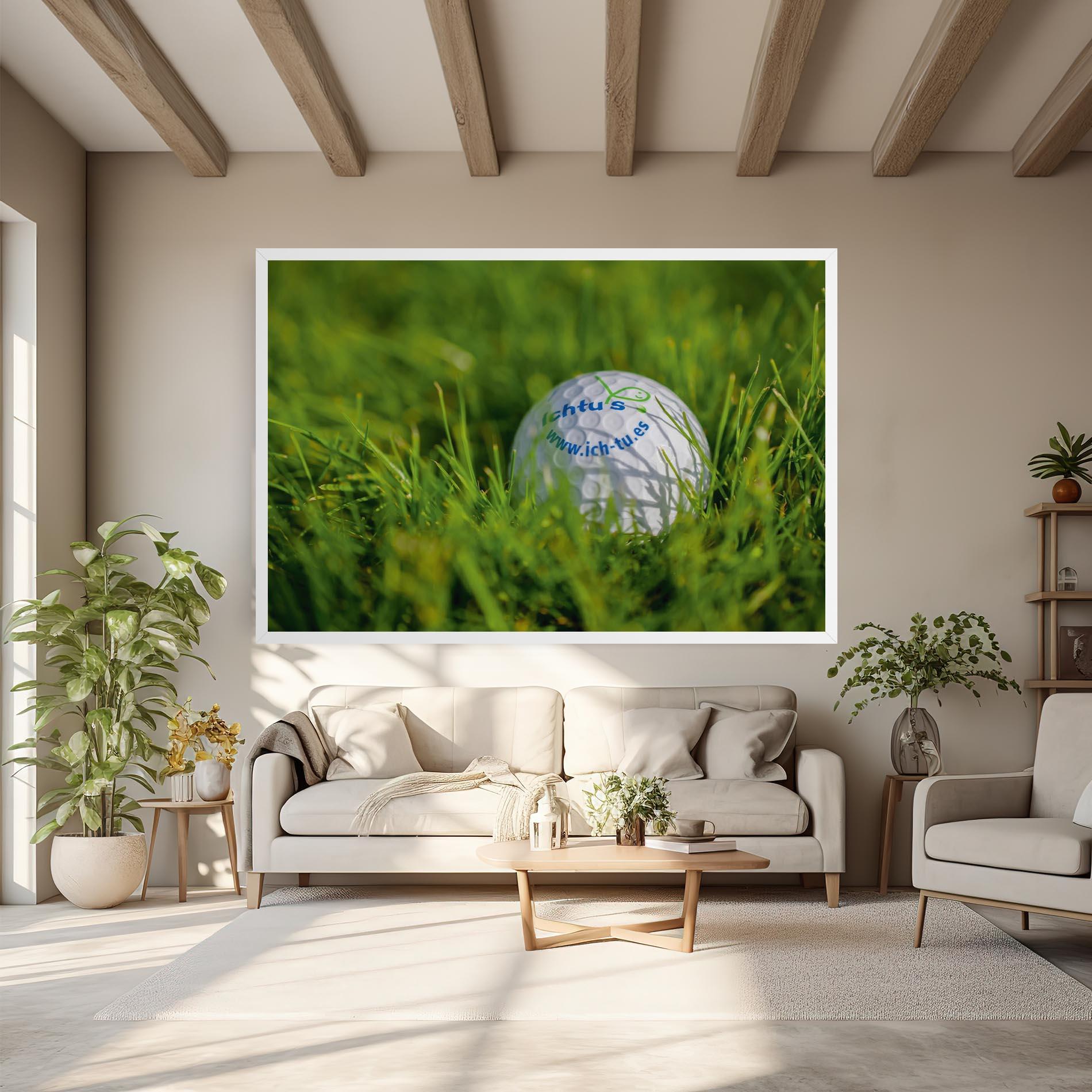 Vászonkép Golf Ball In Grass mockup 6
