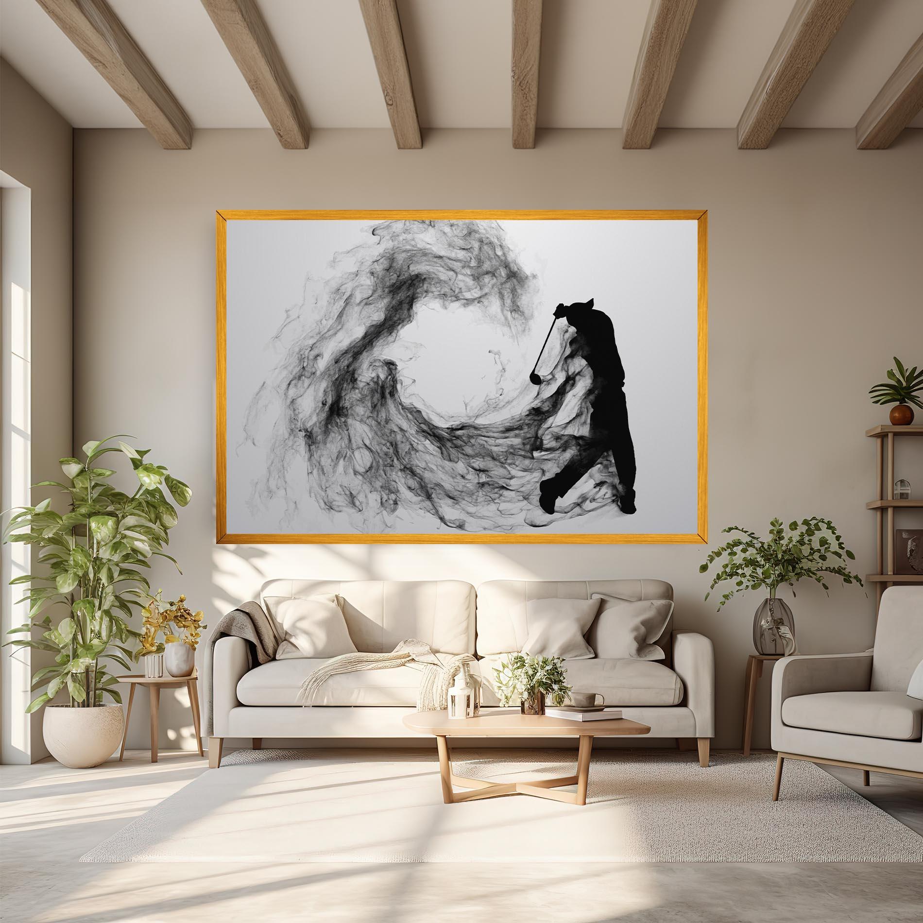 Vászonkép Black Smoke Golf mockup 6