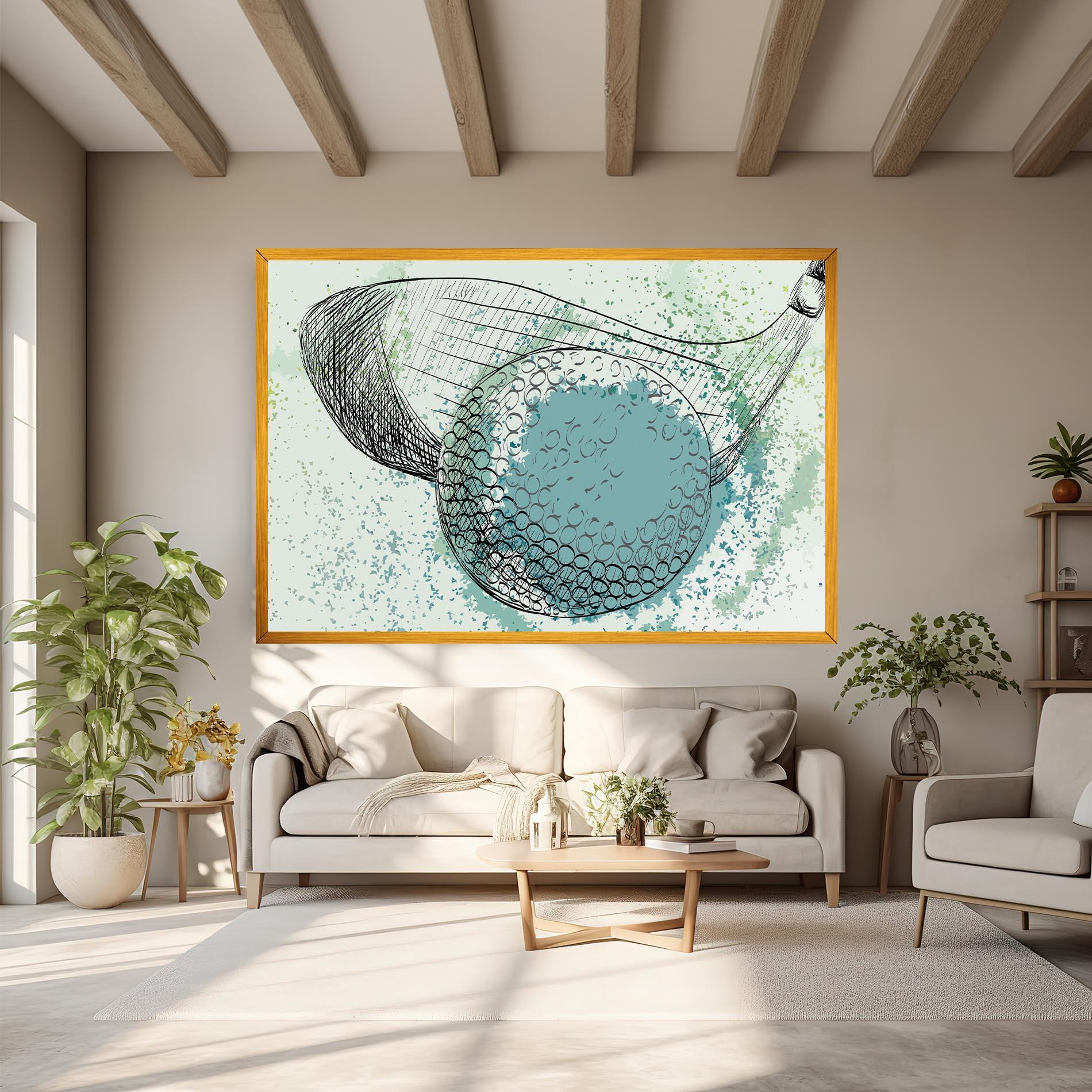 Vászonkép Blue Golf mockup 6