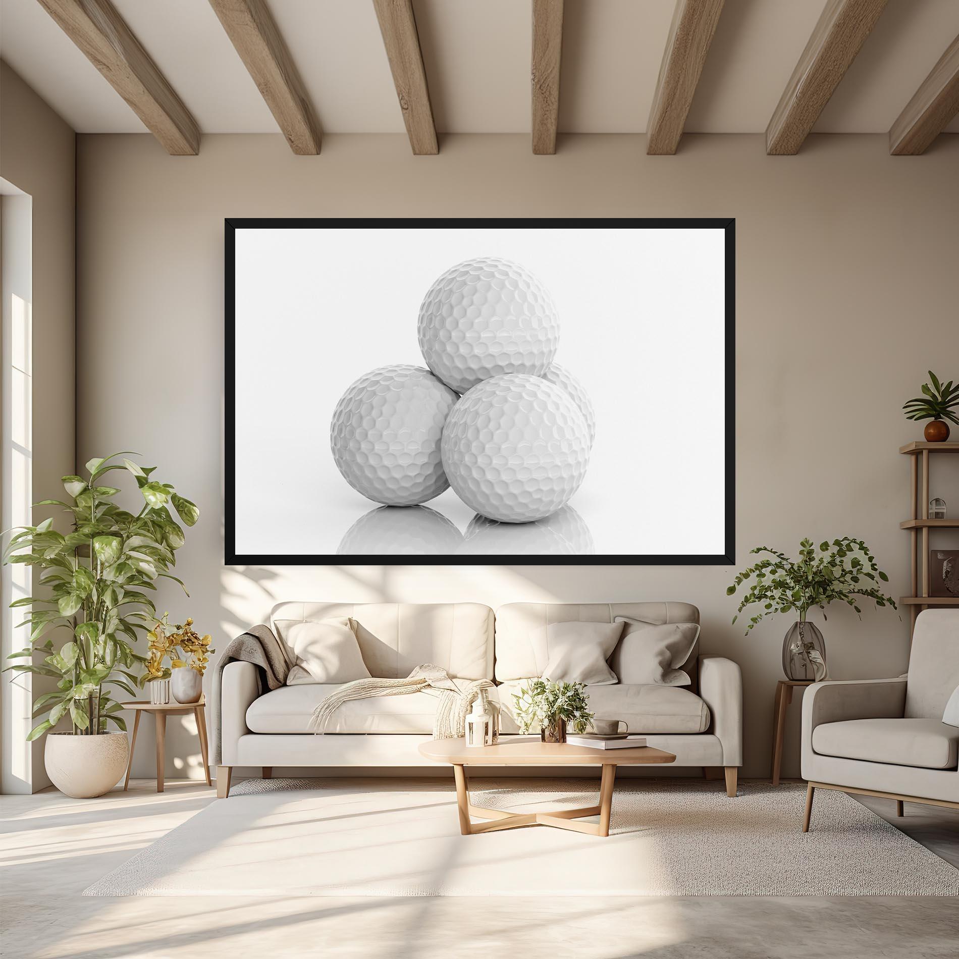 Vászonkép 3d Golf Balls mockup 6