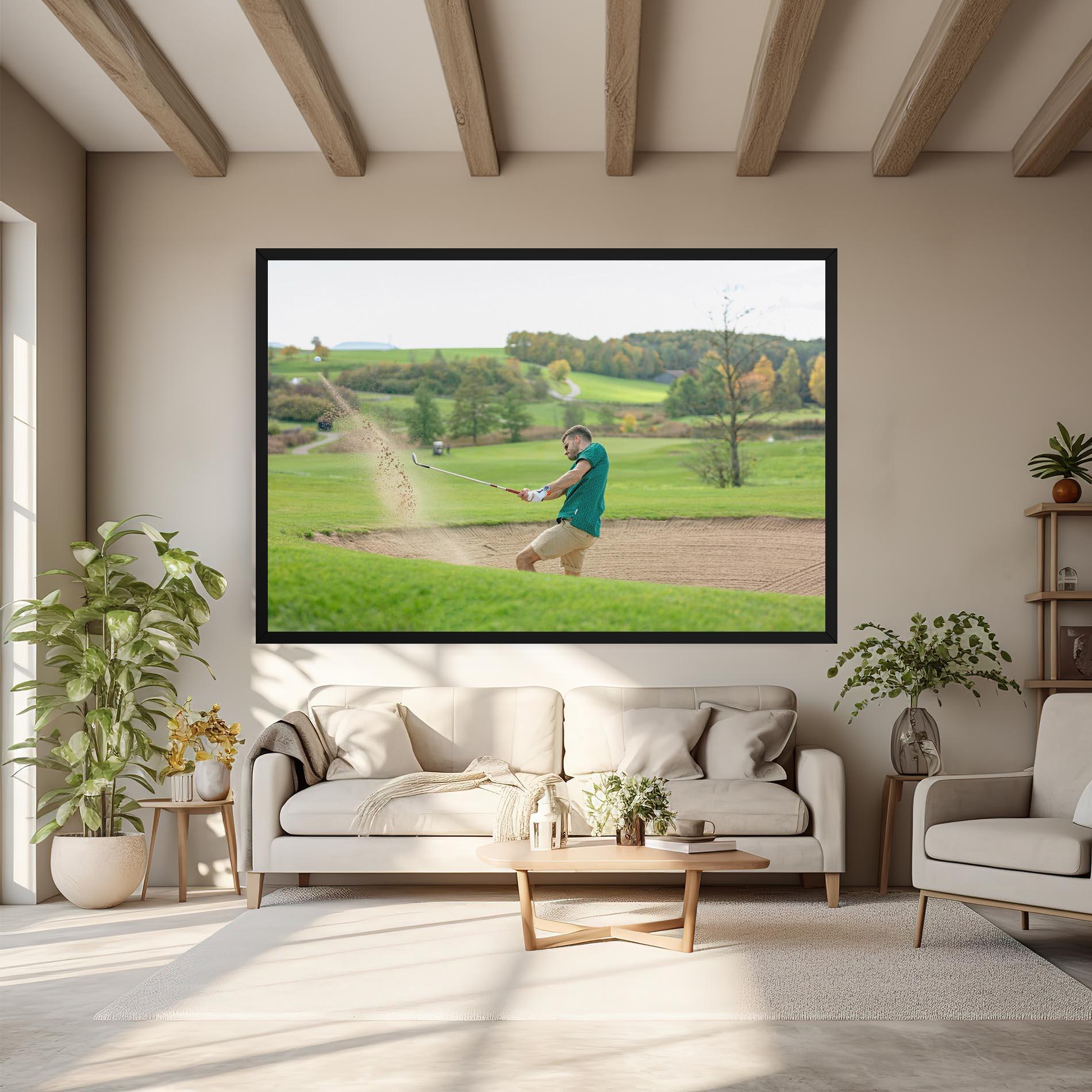 Vászonkép Green Tshirt Golf Player mockup 6