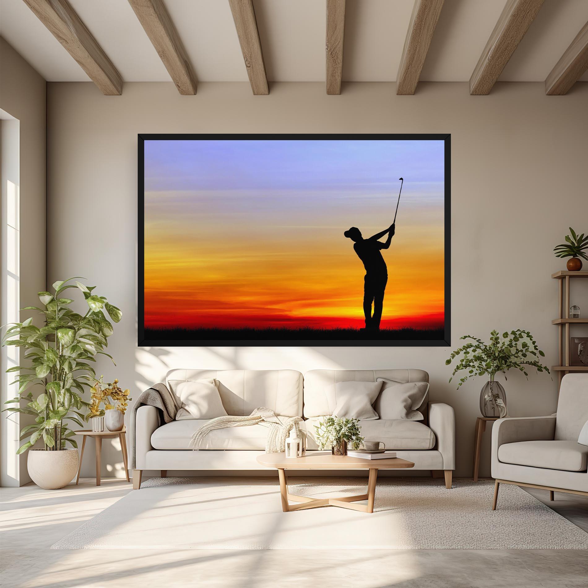 Vászonkép Playing Golf Sunrise mockup 6