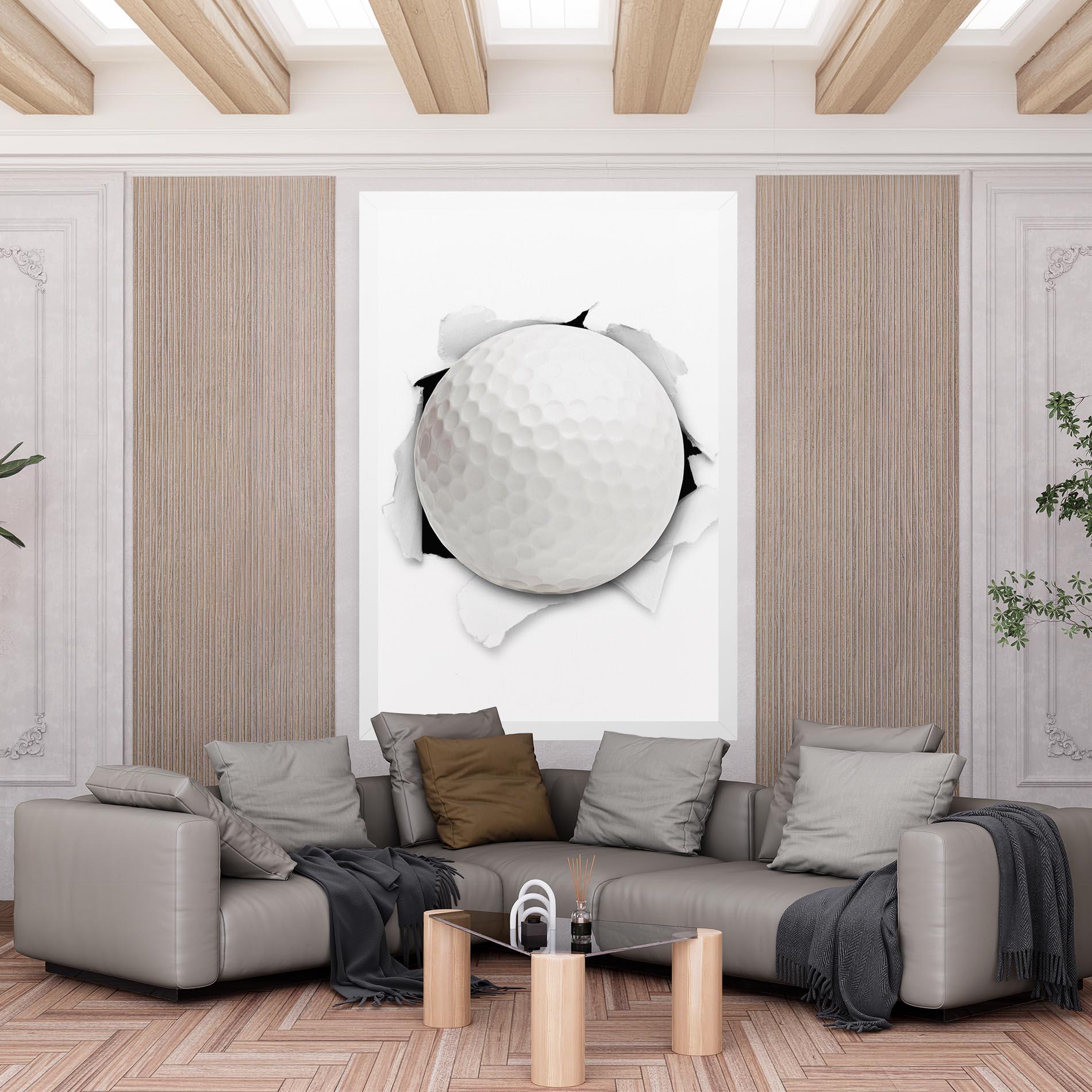 Vászonkép Golf Ball Bursting Hole mockup 6