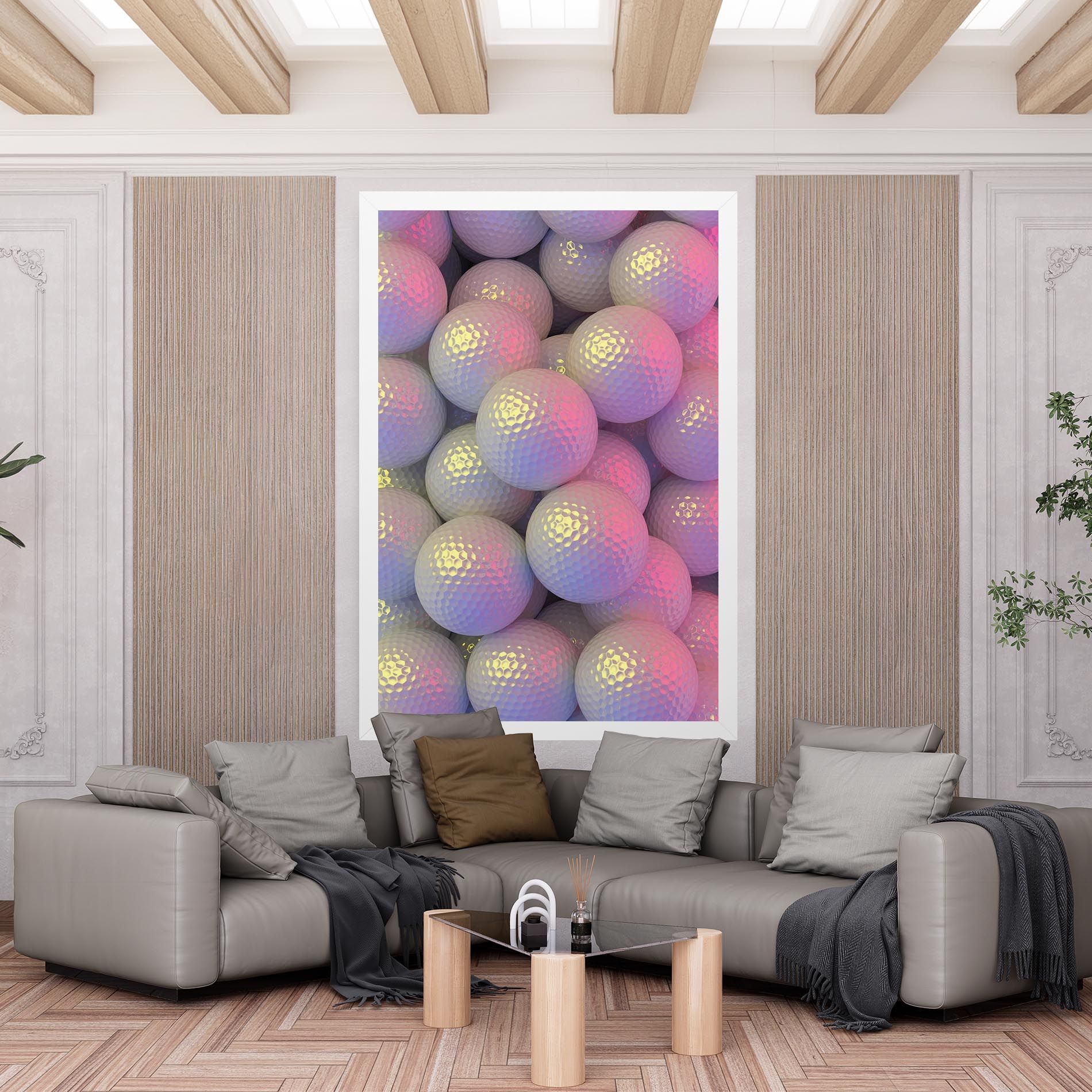Purple Light Golf Ball mockup 6