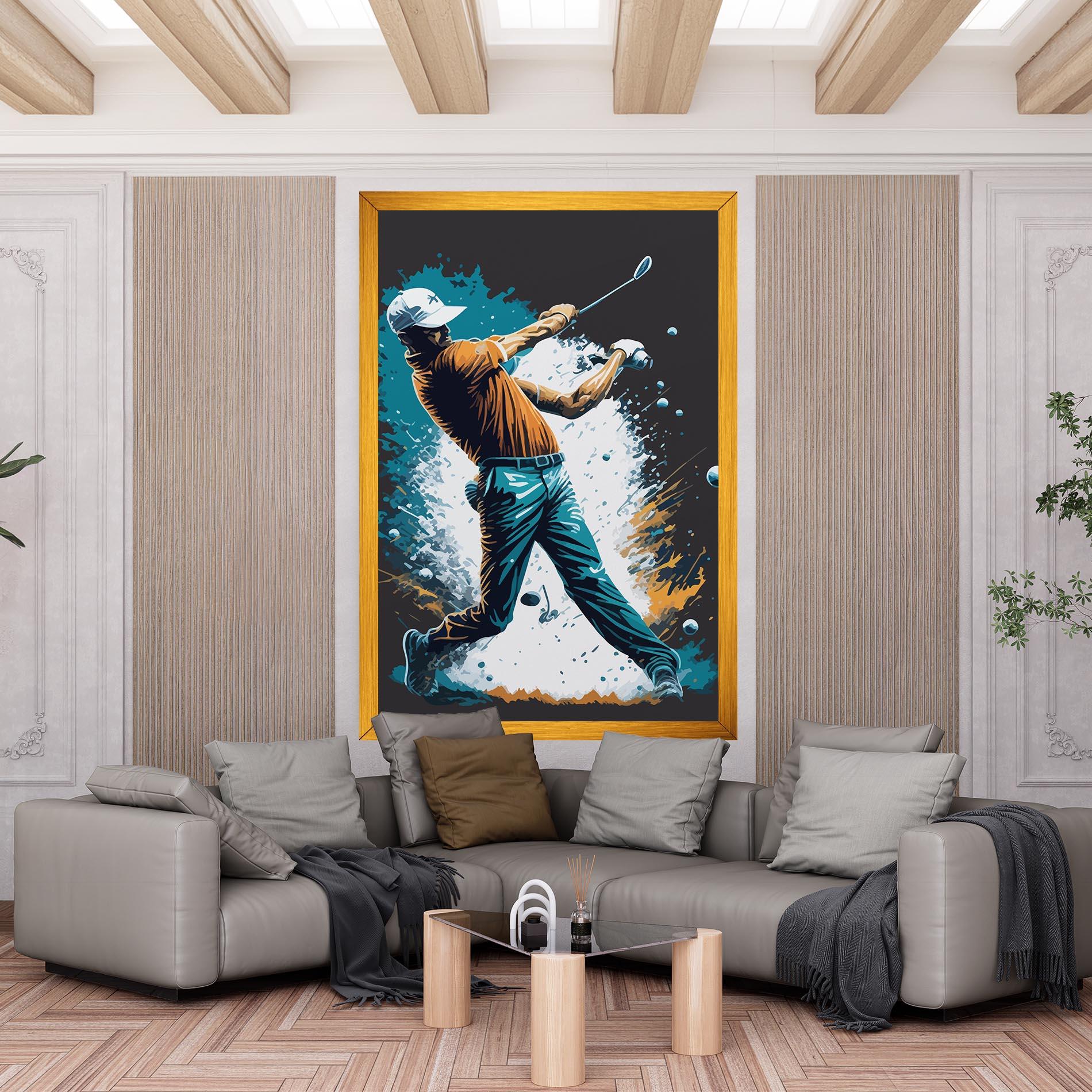 Vászonkép Golf On Grey mockup 6