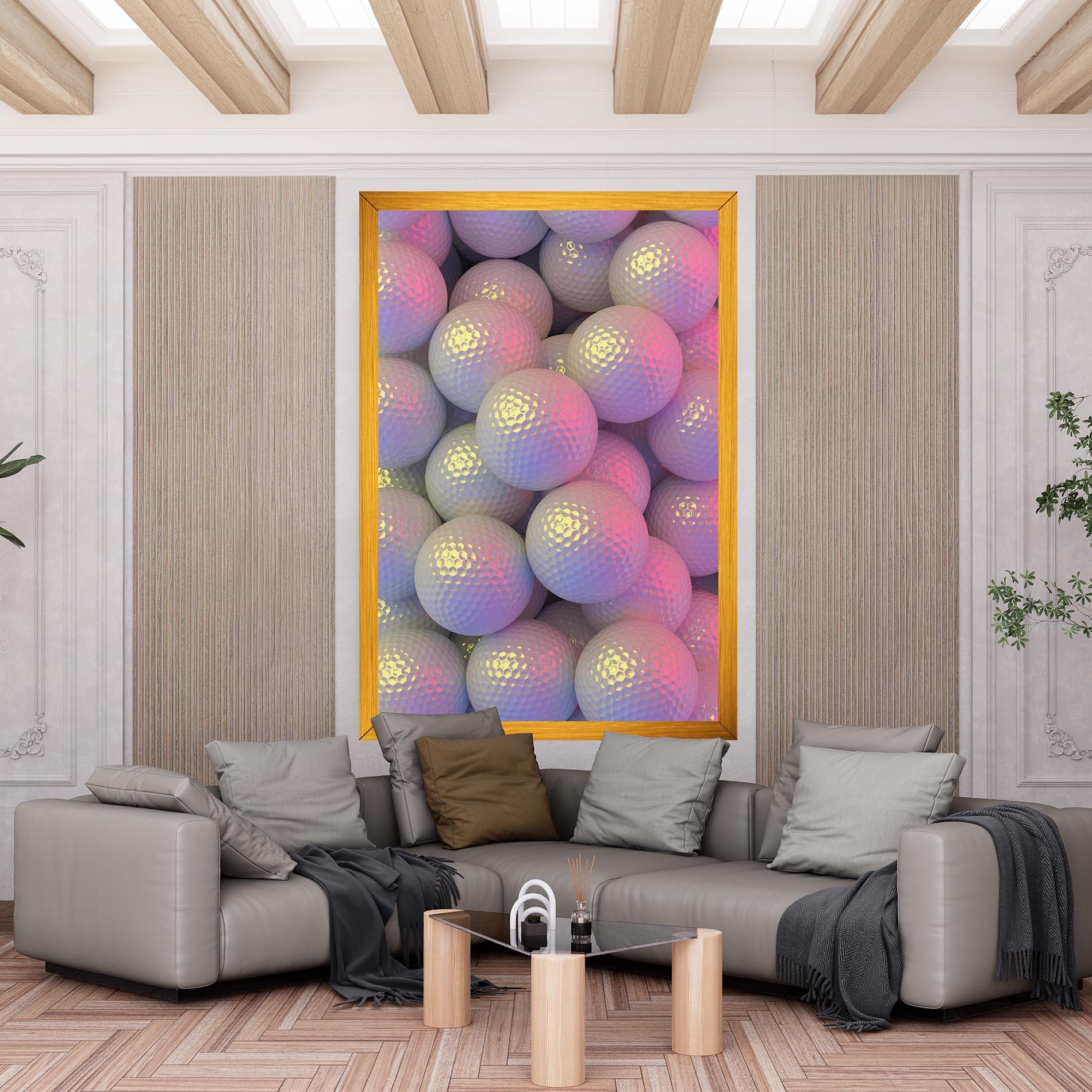 Vászonkép Purple Light Golf Ball mockup 6