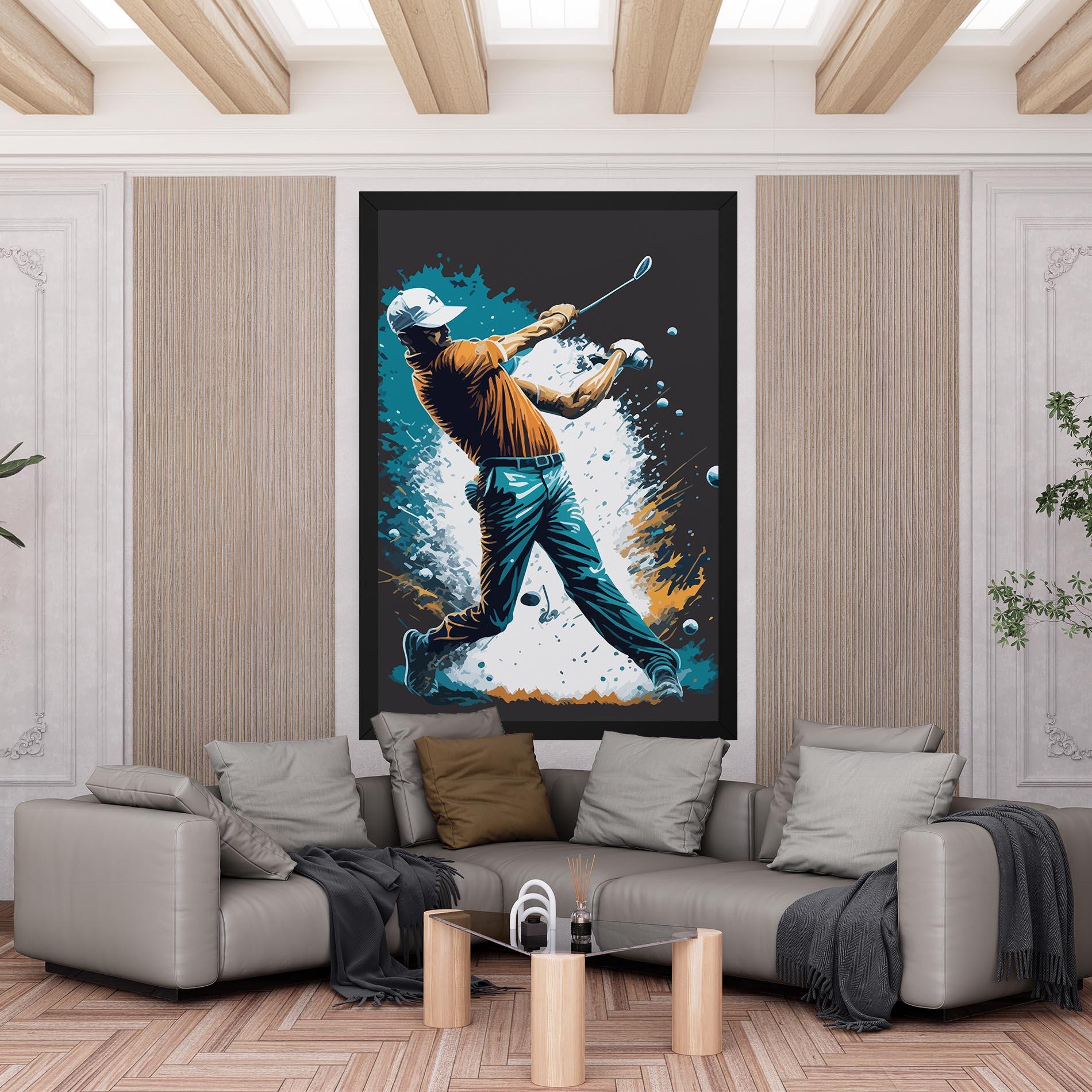 Vászonkép Golf On Grey mockup 6