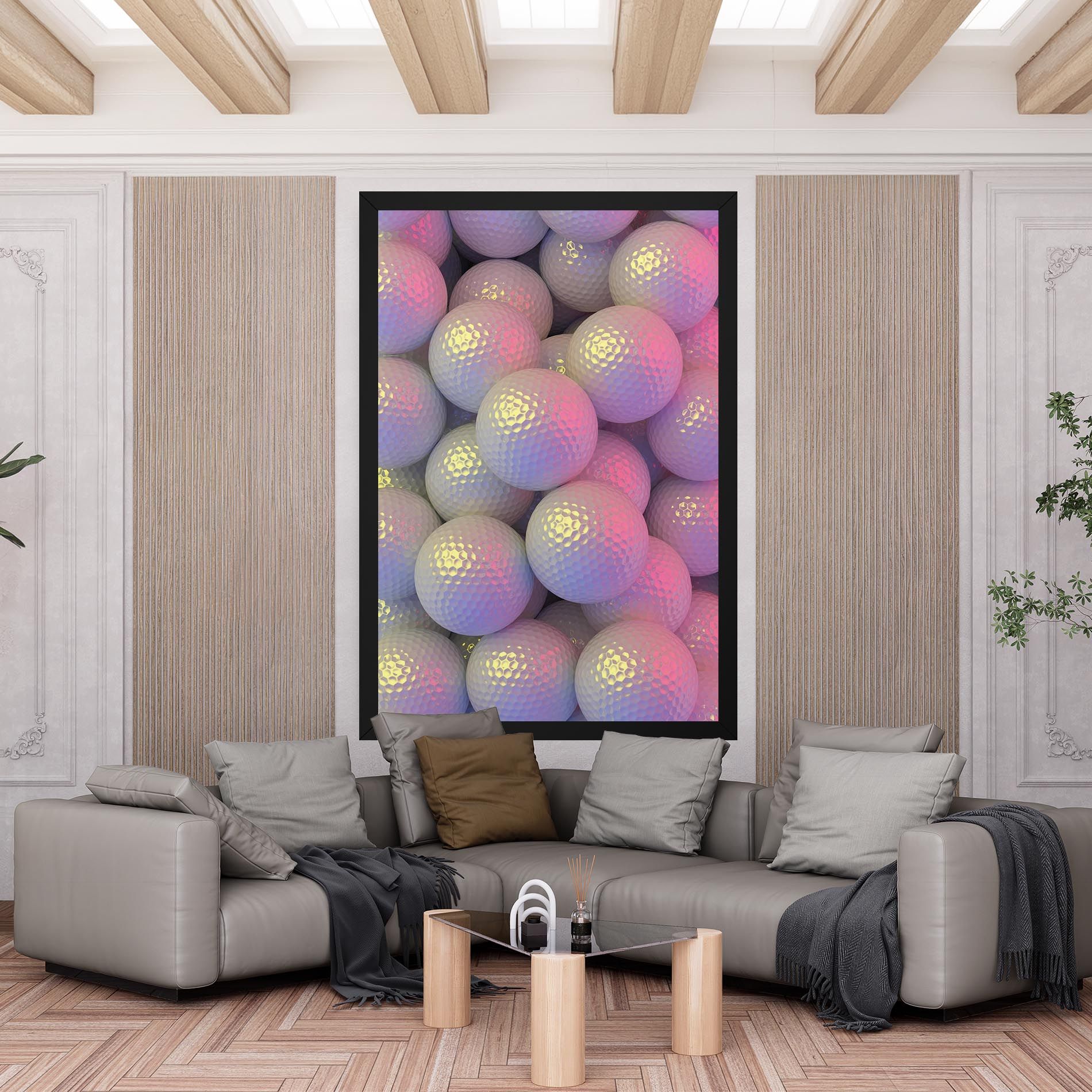 Purple Light Golf Ball mockup 6