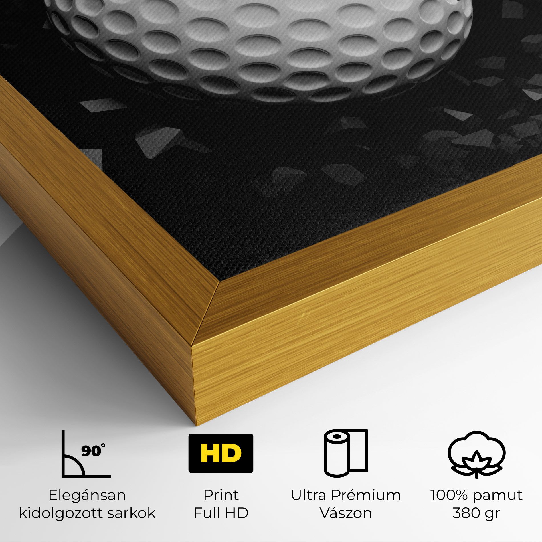 Black Wall Golf Ball mockup 4