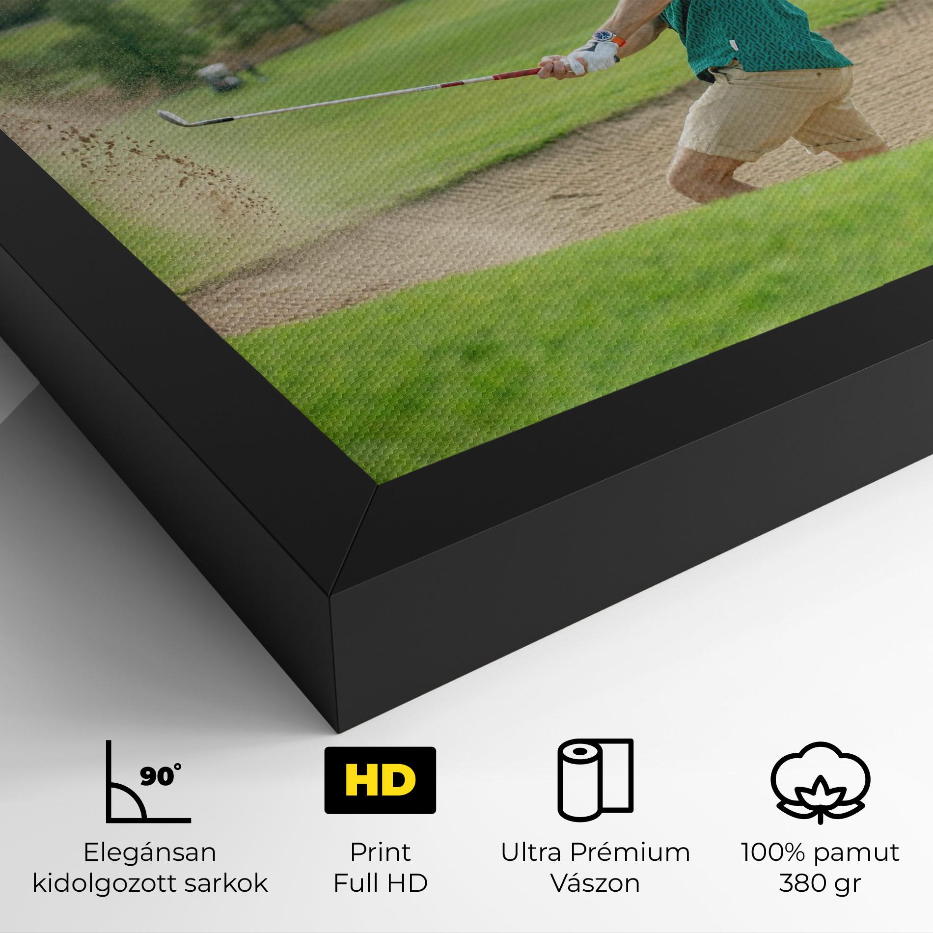 Vászonkép Green Tshirt Golf Player mockup 4