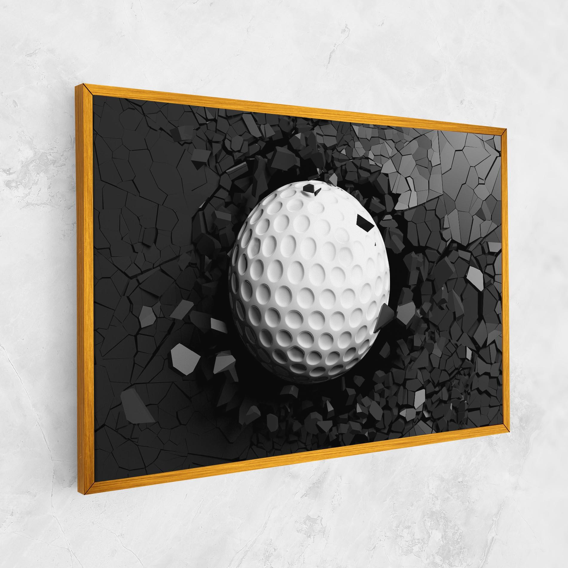 Vászonkép Black Wall Golf Ball mockup 1