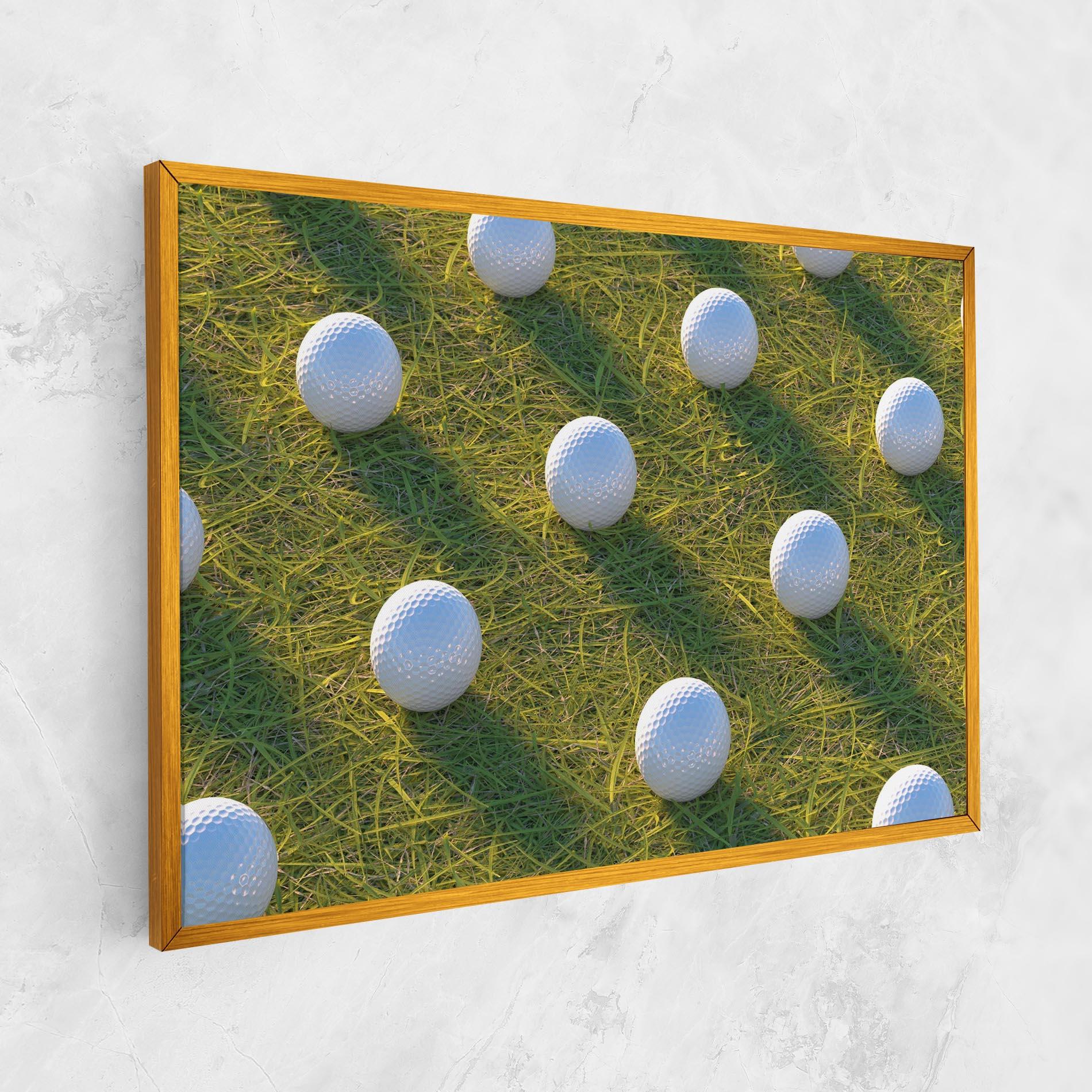 Vászonkép Golf Ball On Grass mockup 1