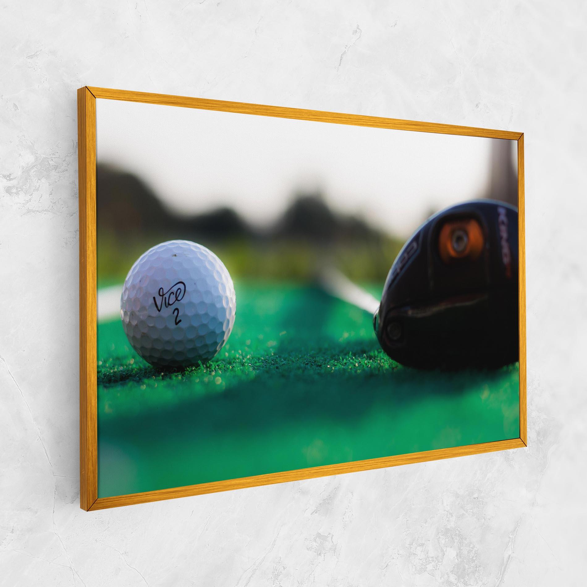 Vászonkép Green Grass Golf Ball mockup 1