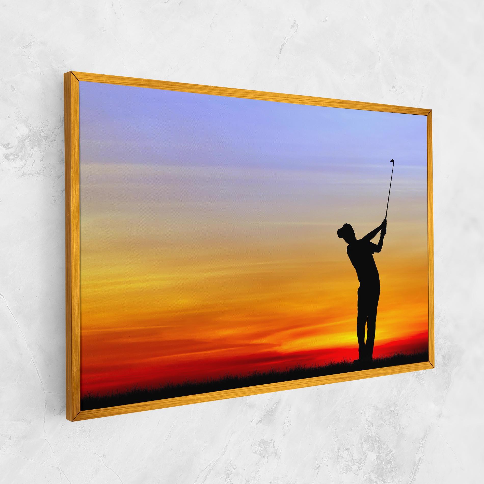 Vászonkép Playing Golf Sunrise mockup 1