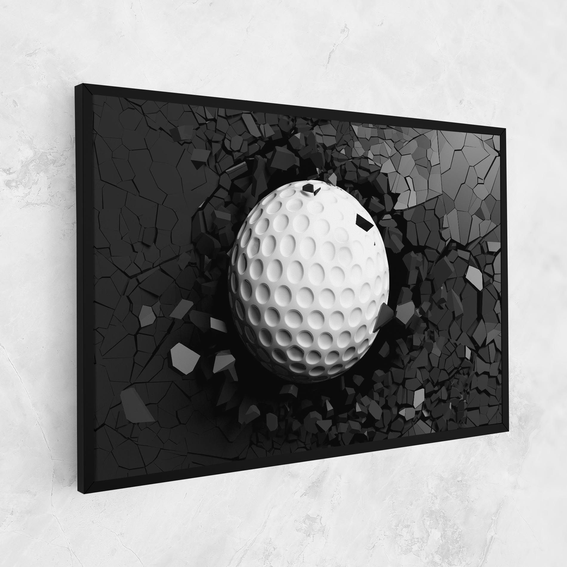 Black Wall Golf Ball mockup 1