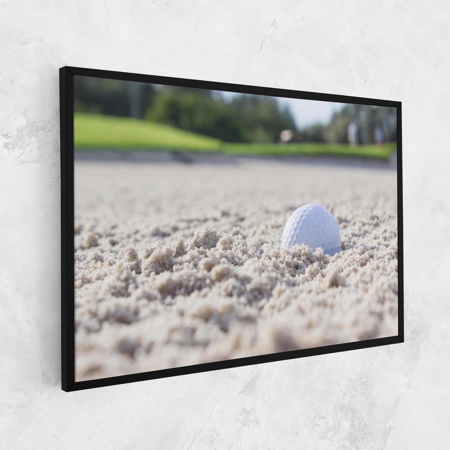 Vászonkép Golf Ball In Sand mockup 1
