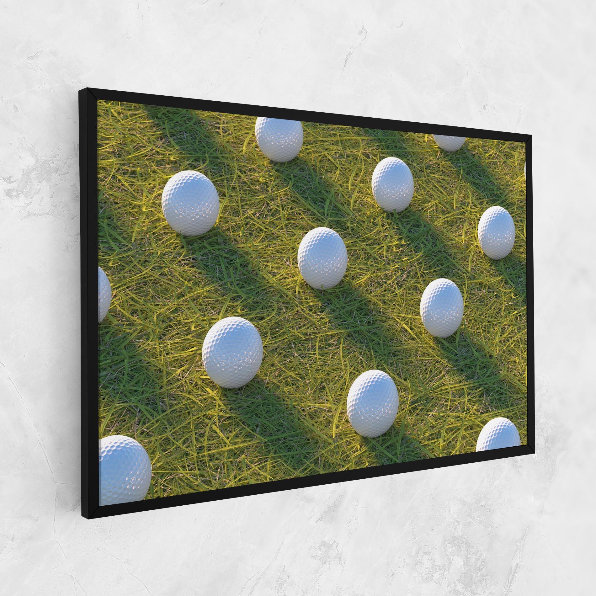 Vászonkép Golf Ball On Grass mockup 1