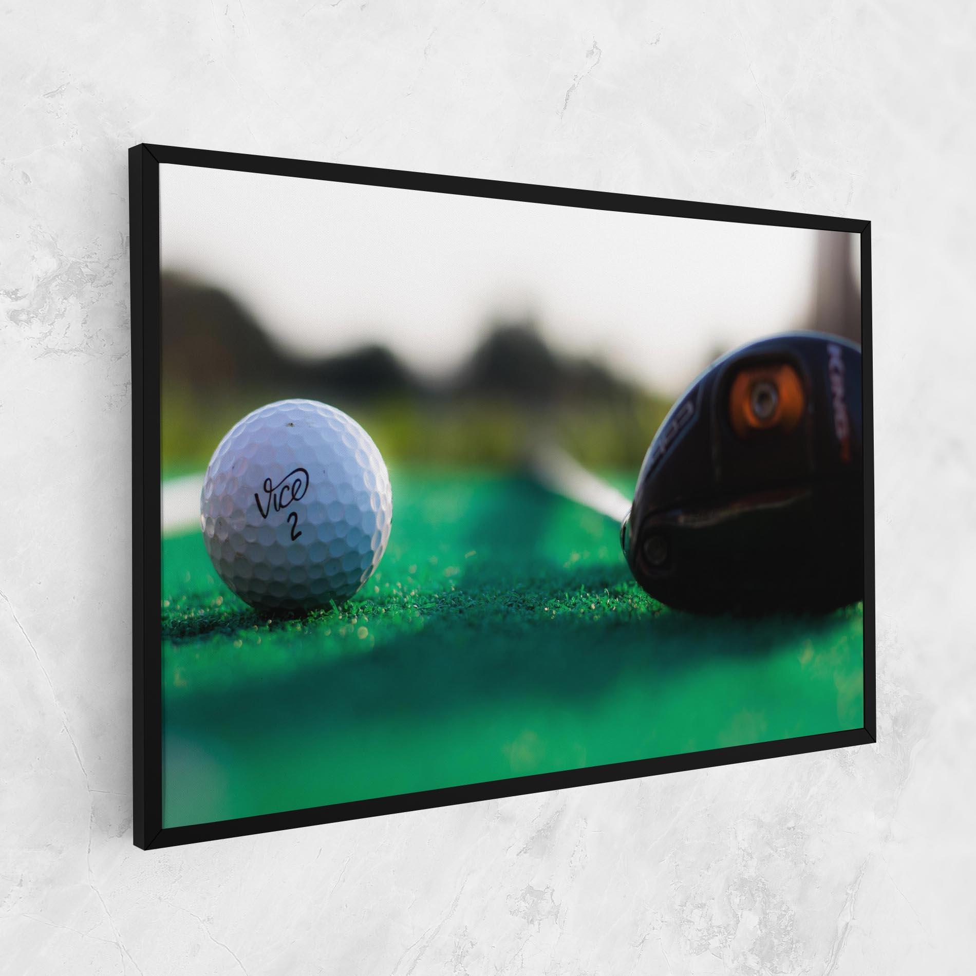 Vászonkép Green Grass Golf Ball mockup 1
