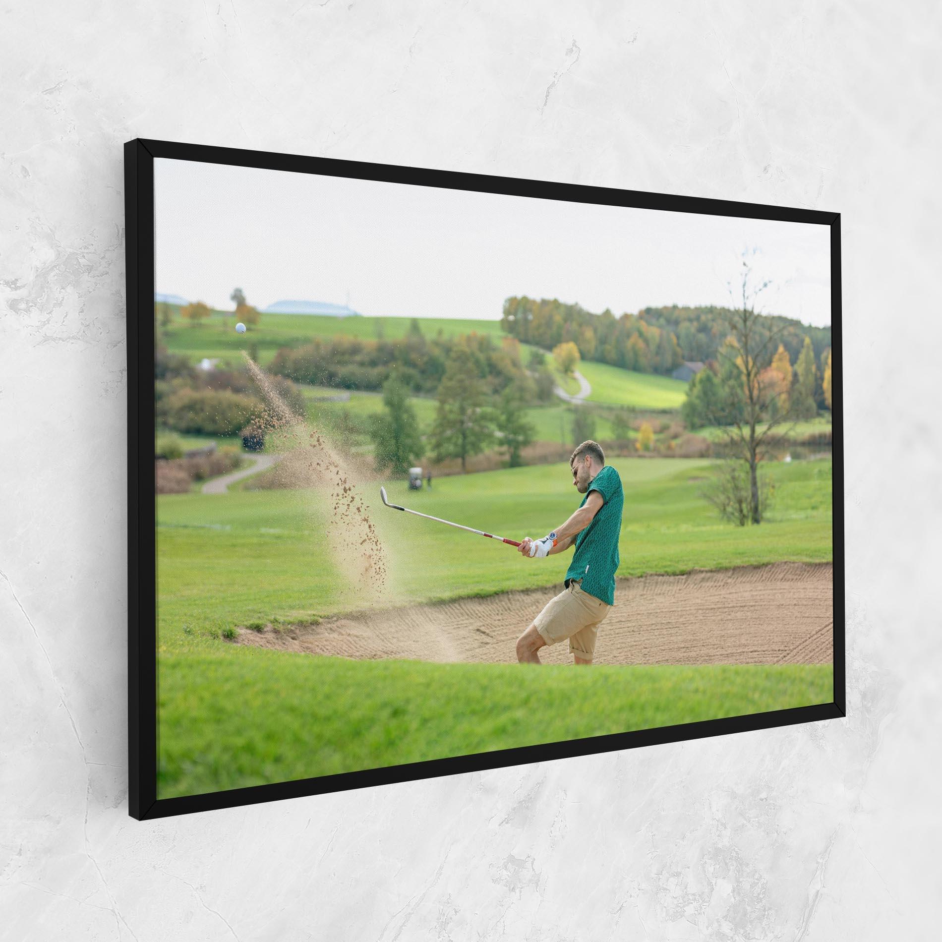 Vászonkép Green Tshirt Golf Player mockup 1