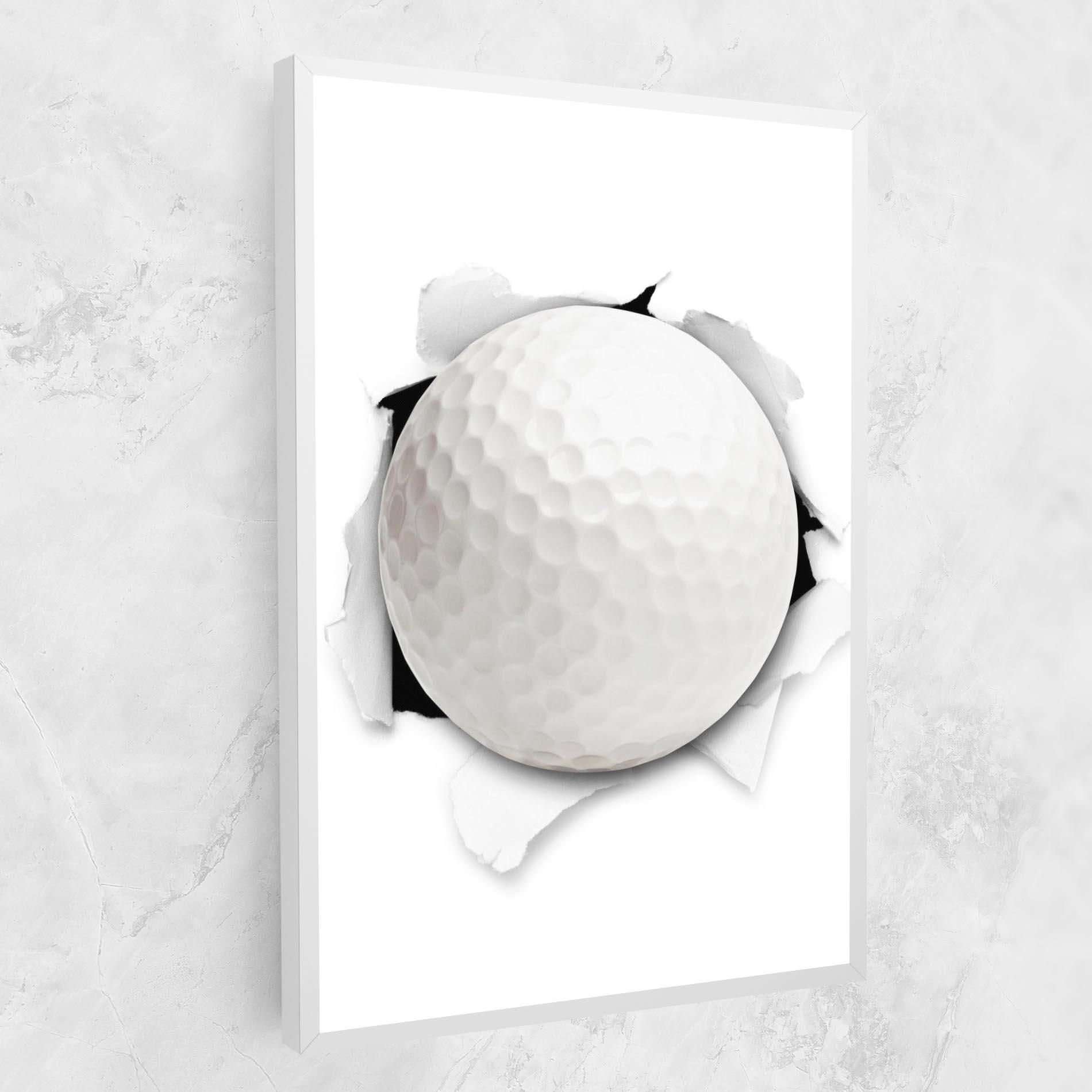 Vászonkép Golf Ball Bursting Hole mockup 1