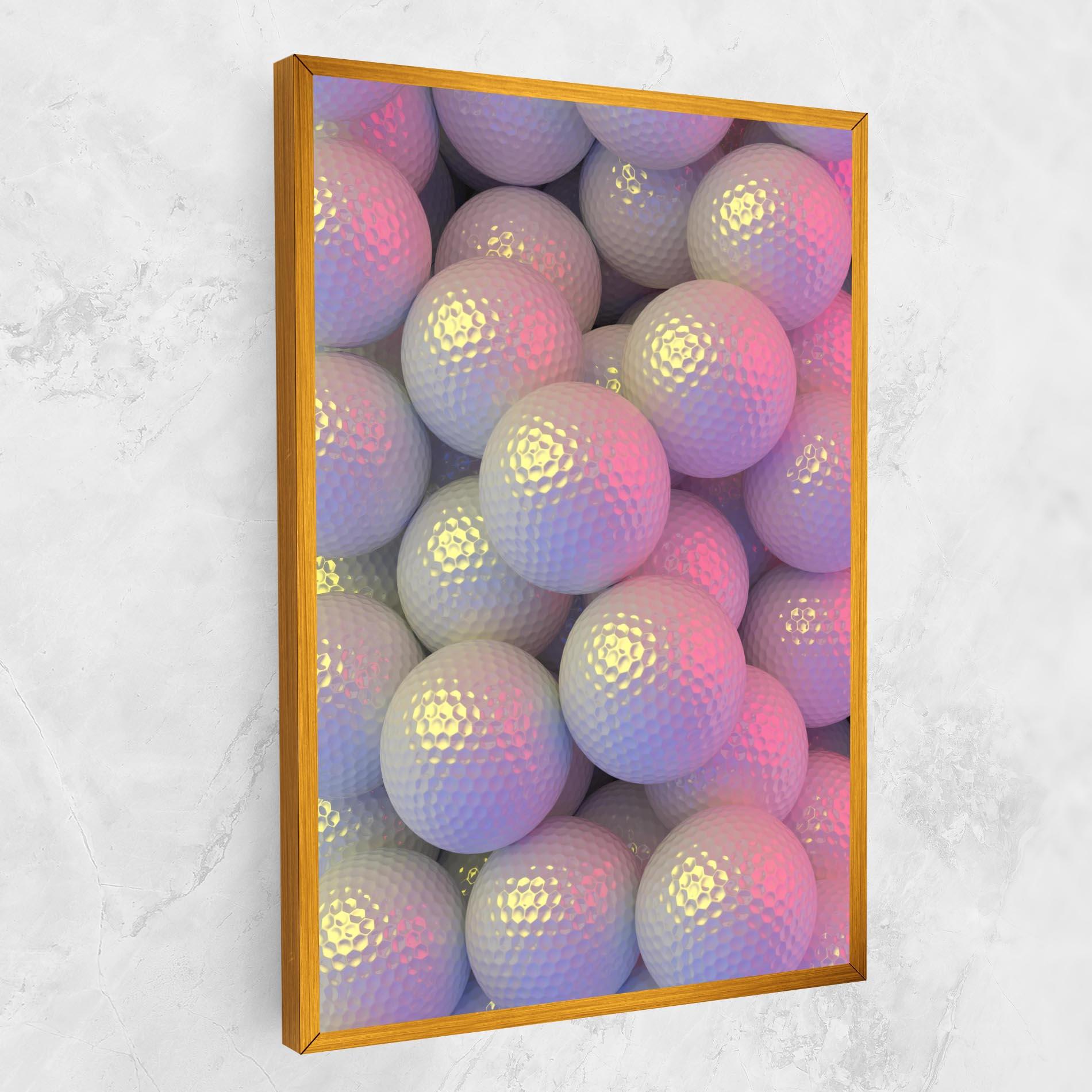 Vászonkép Purple Light Golf Ball mockup 1