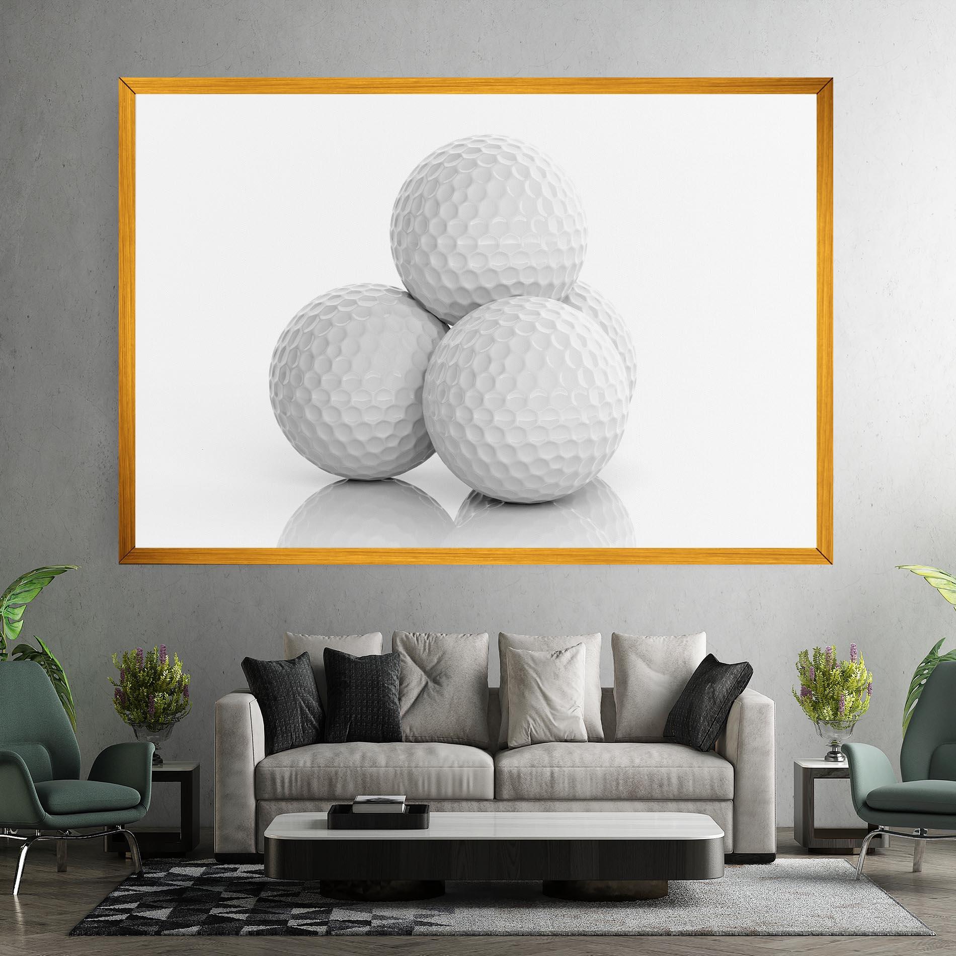 Vászonkép 3d Golf Balls mockup 7