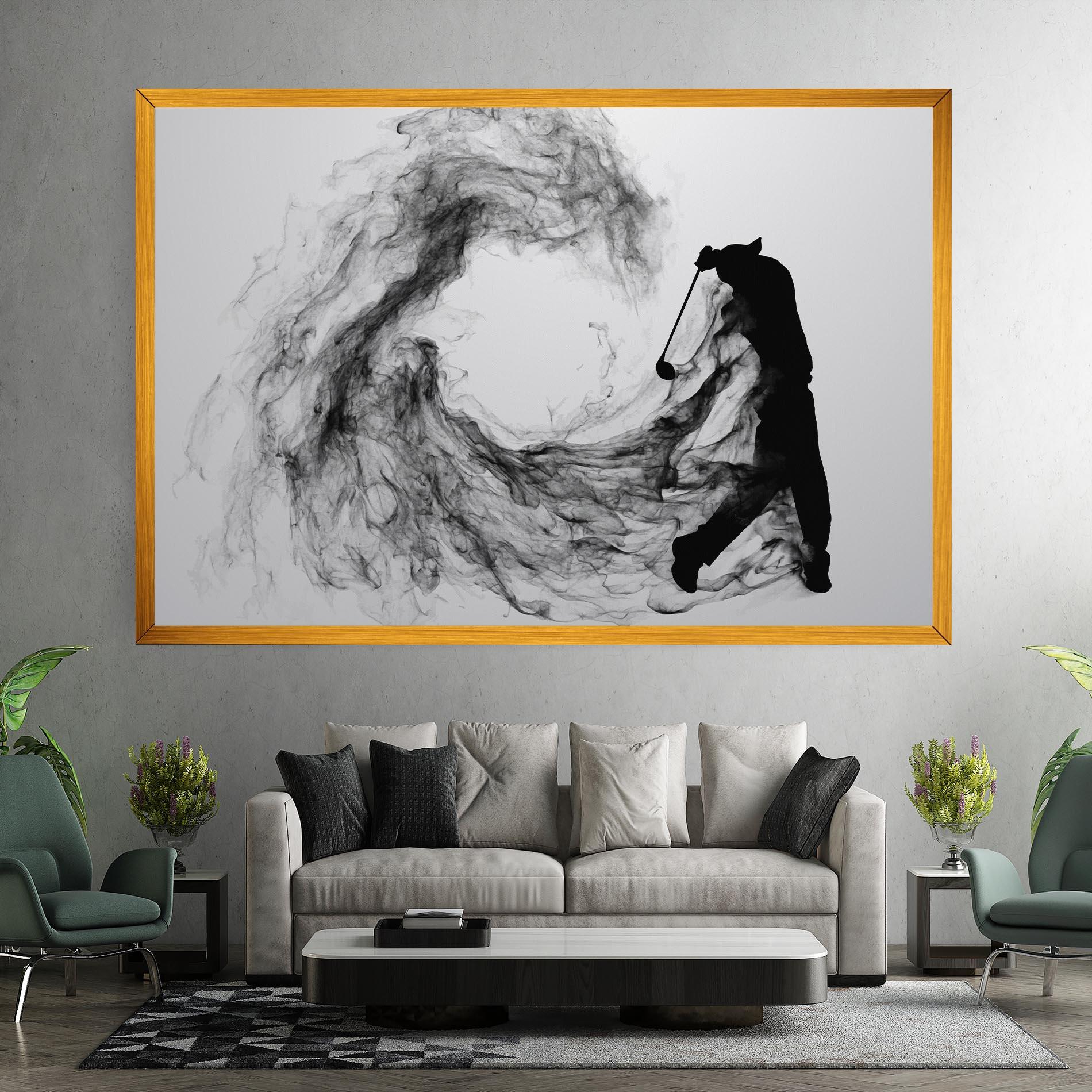 Vászonkép Black Smoke Golf mockup 7