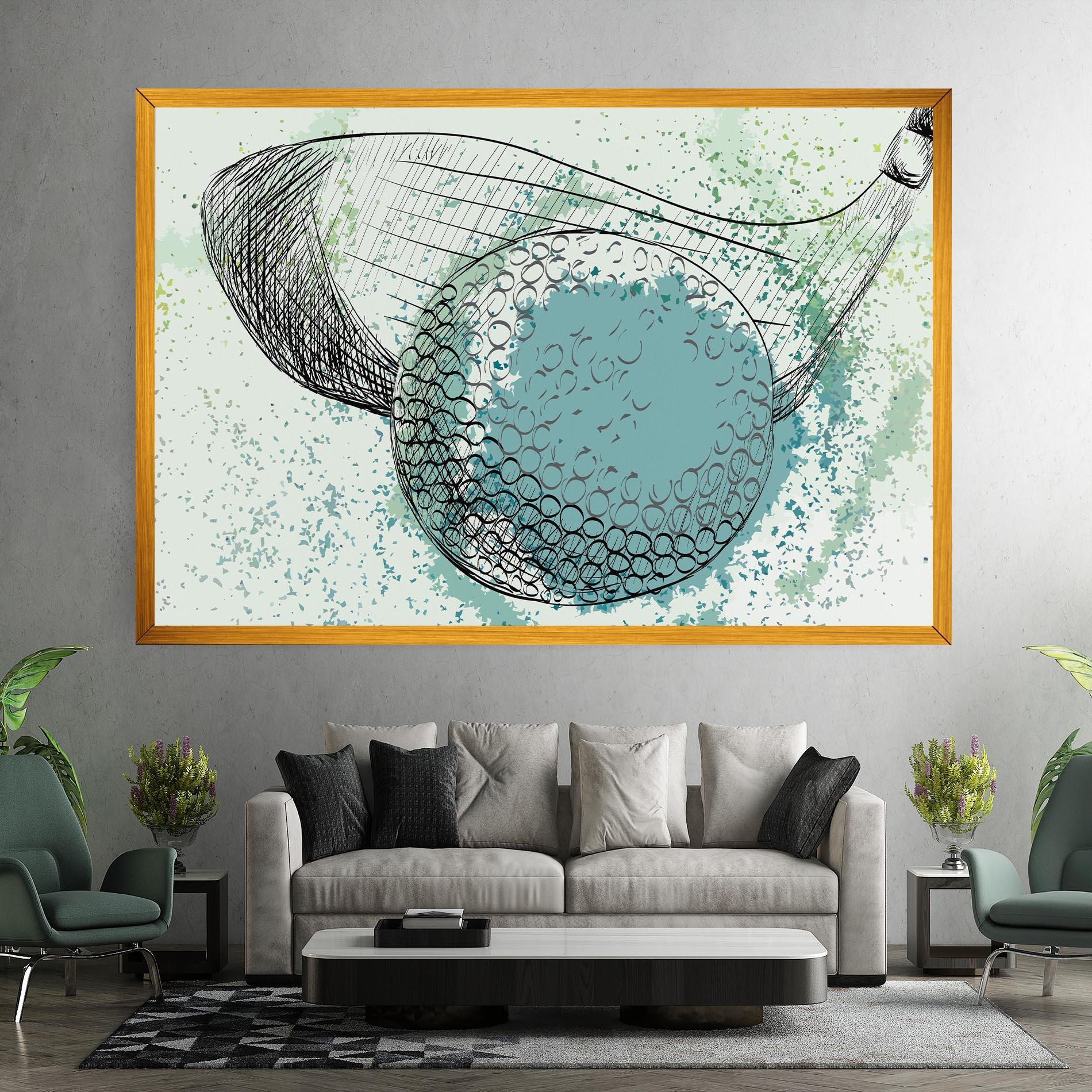 Vászonkép Blue Golf mockup 7