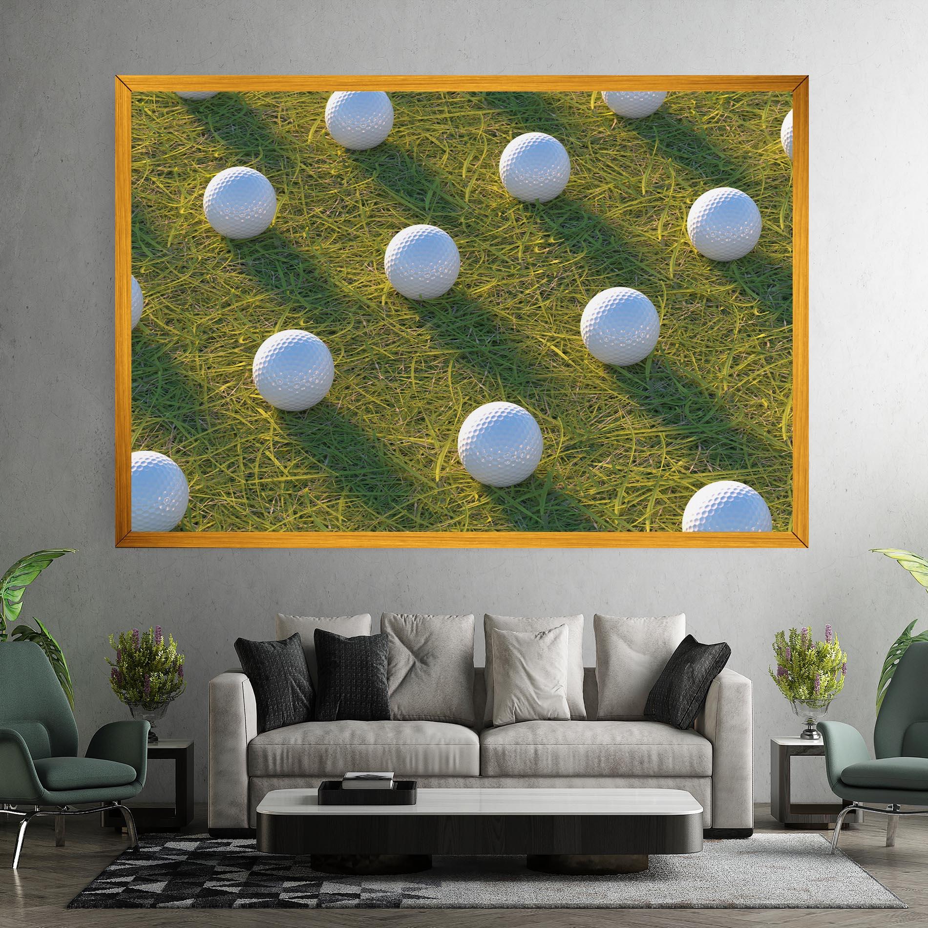 Vászonkép Golf Ball On Grass mockup 7