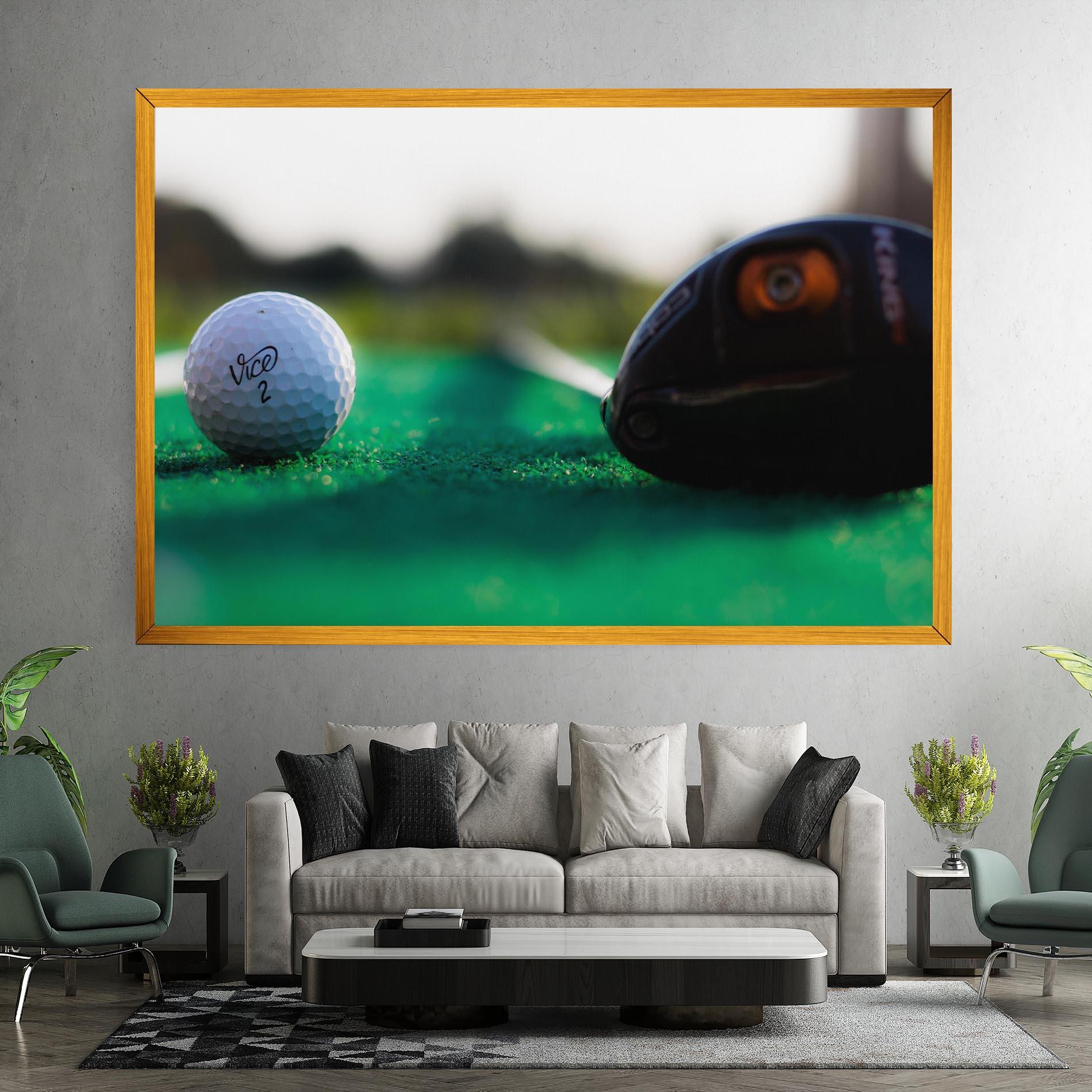 Vászonkép Green Grass Golf Ball mockup 7