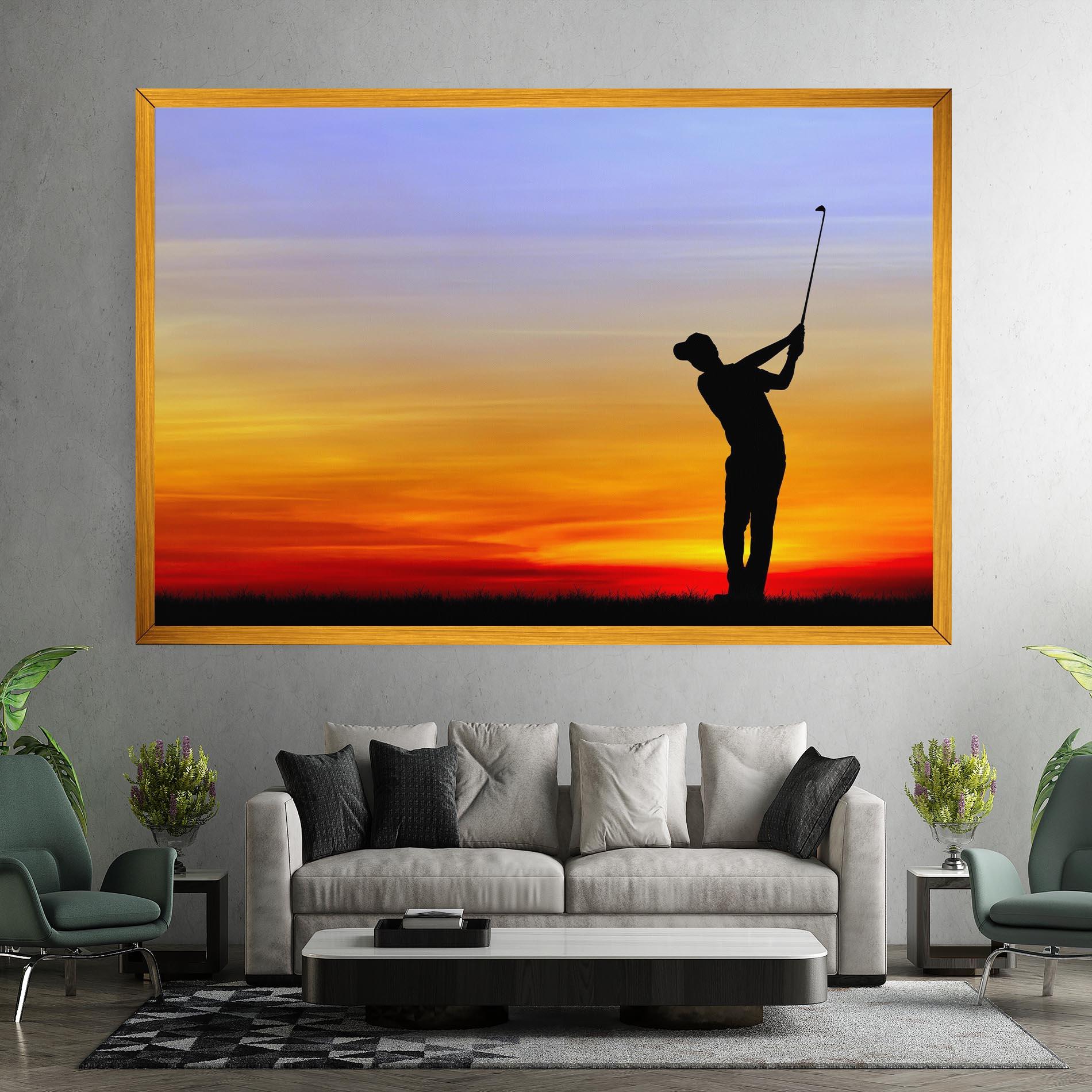 Vászonkép Playing Golf Sunrise mockup 7