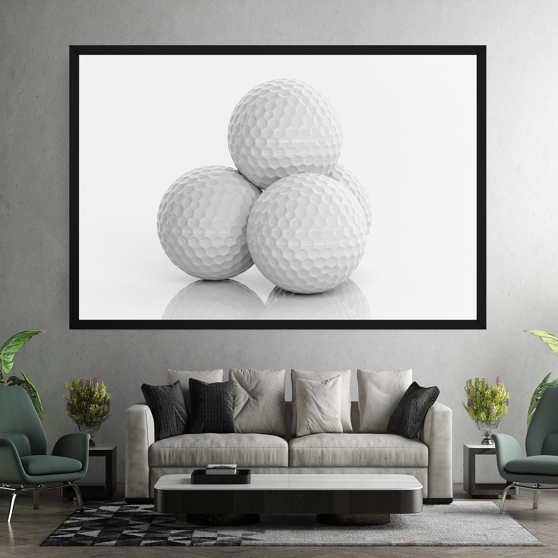 Vászonkép 3d Golf Balls mockup 7
