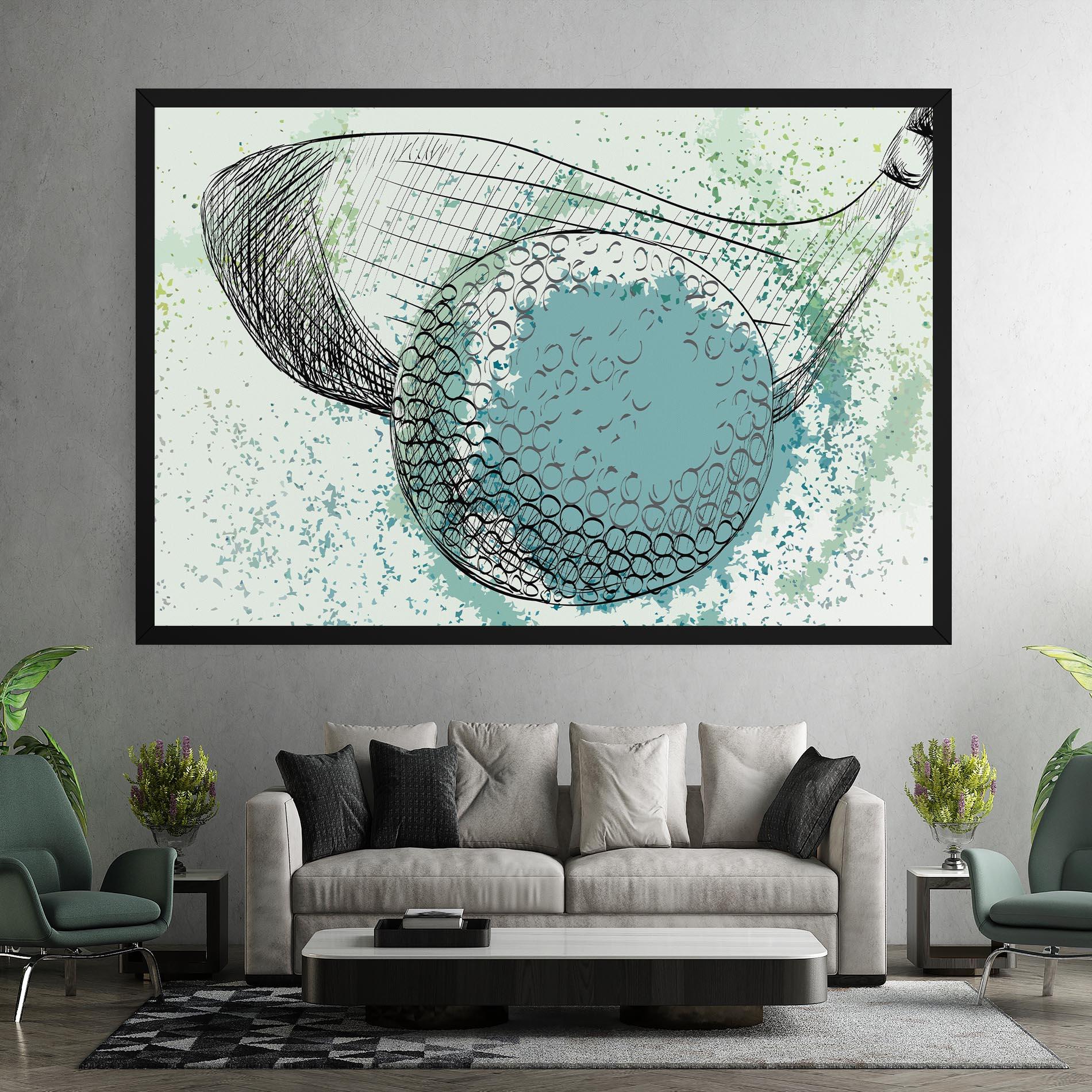 Vászonkép Blue Golf mockup 7