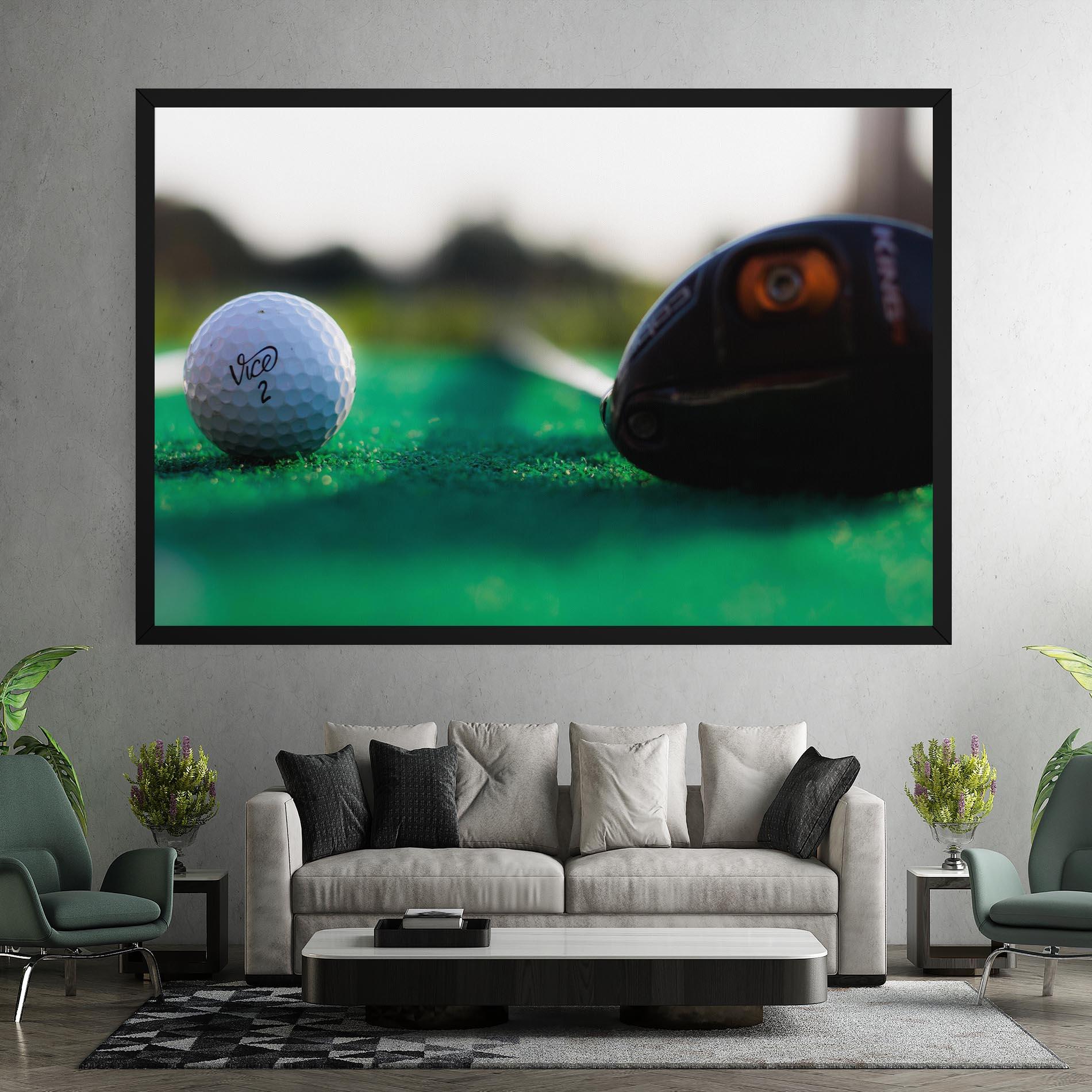 Vászonkép Green Grass Golf Ball mockup 7