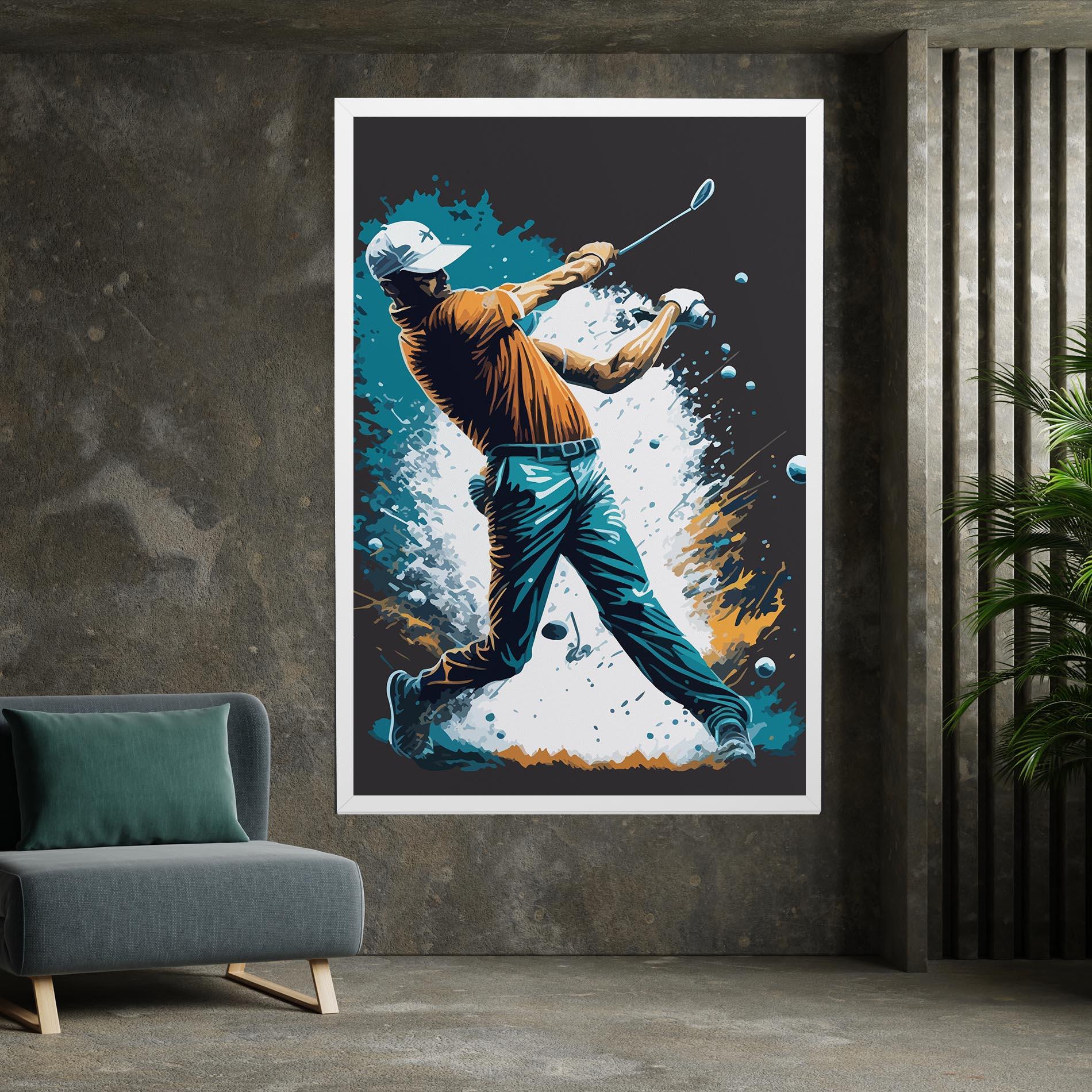 Vászonkép Golf On Grey mockup 7