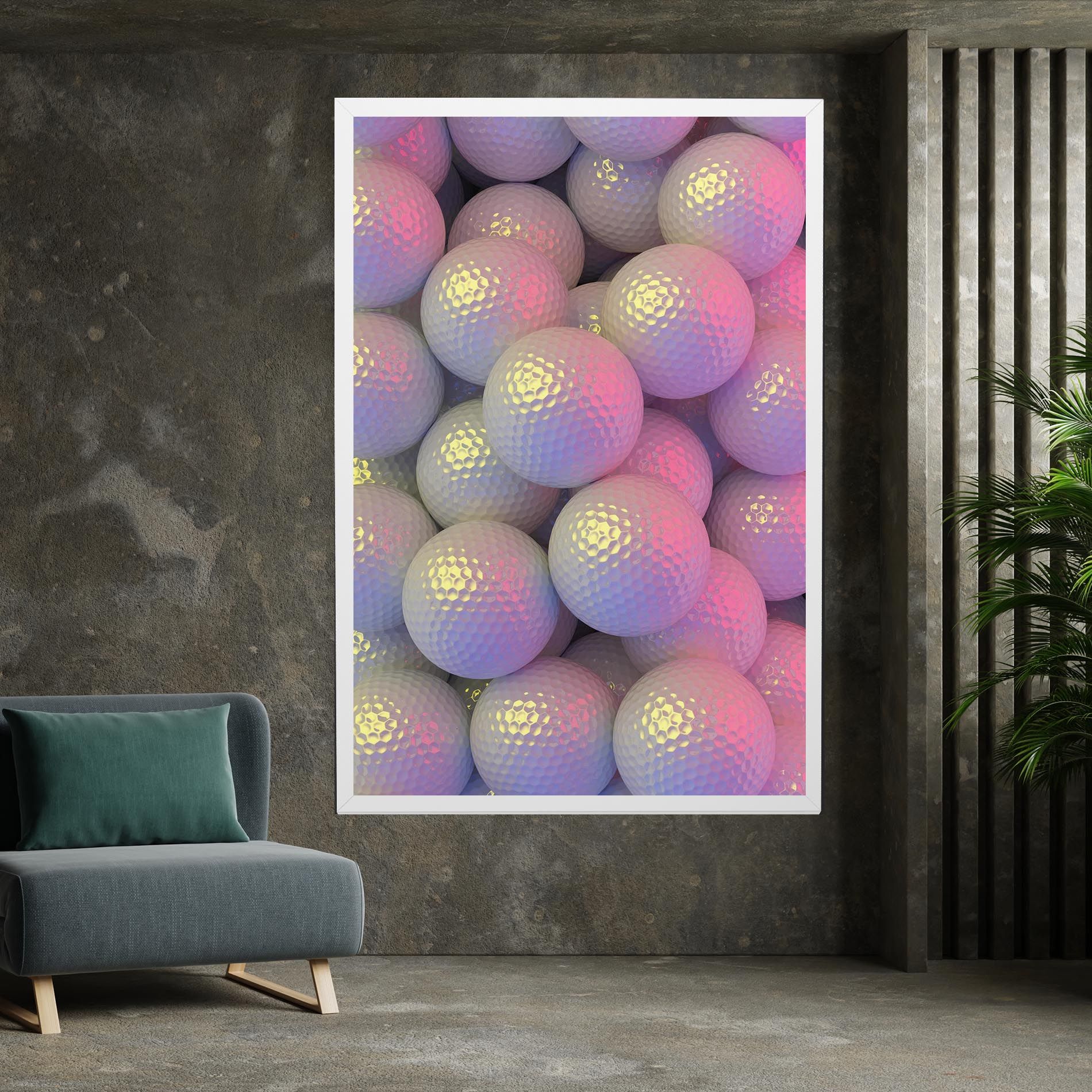Purple Light Golf Ball mockup 7