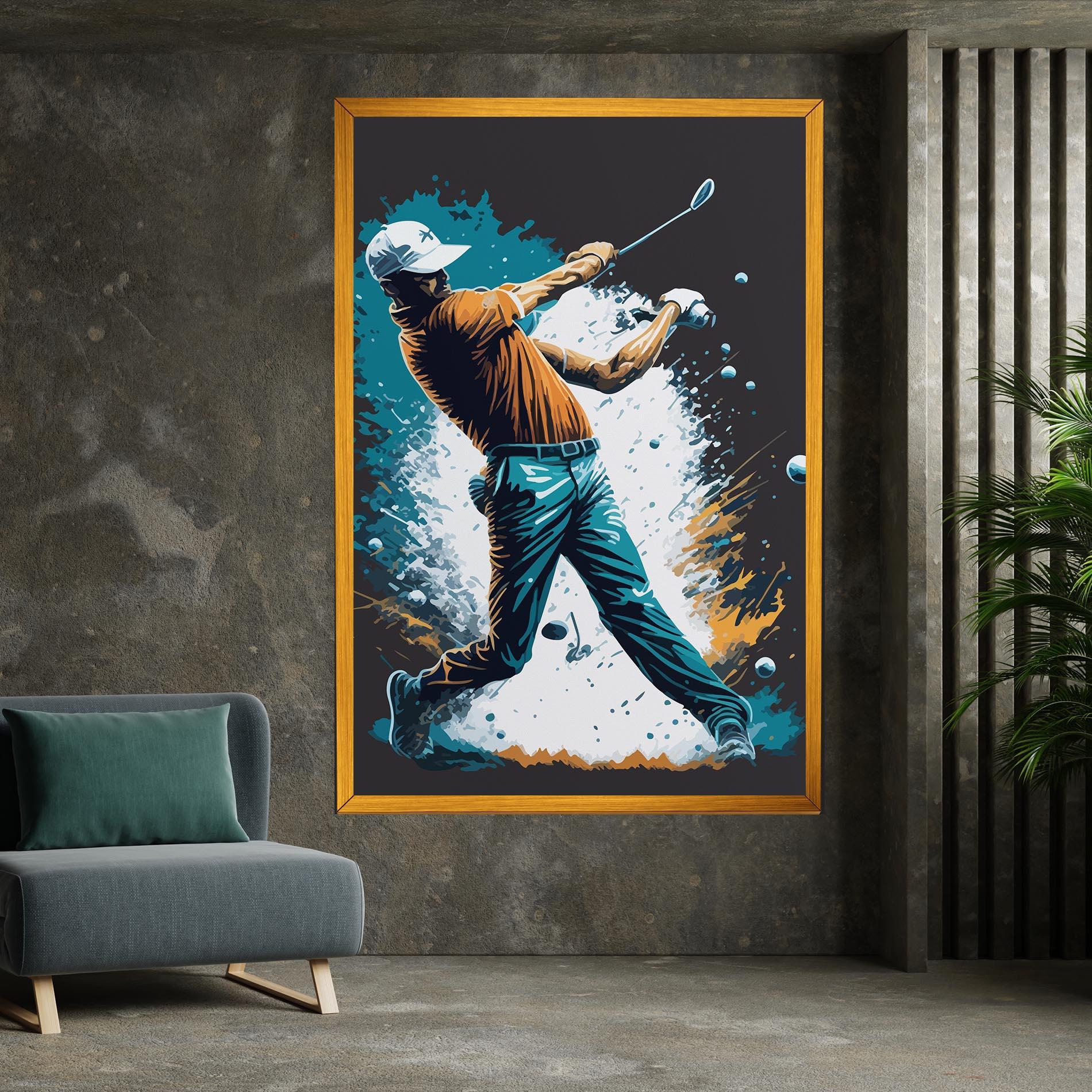 Vászonkép Golf On Grey mockup 7