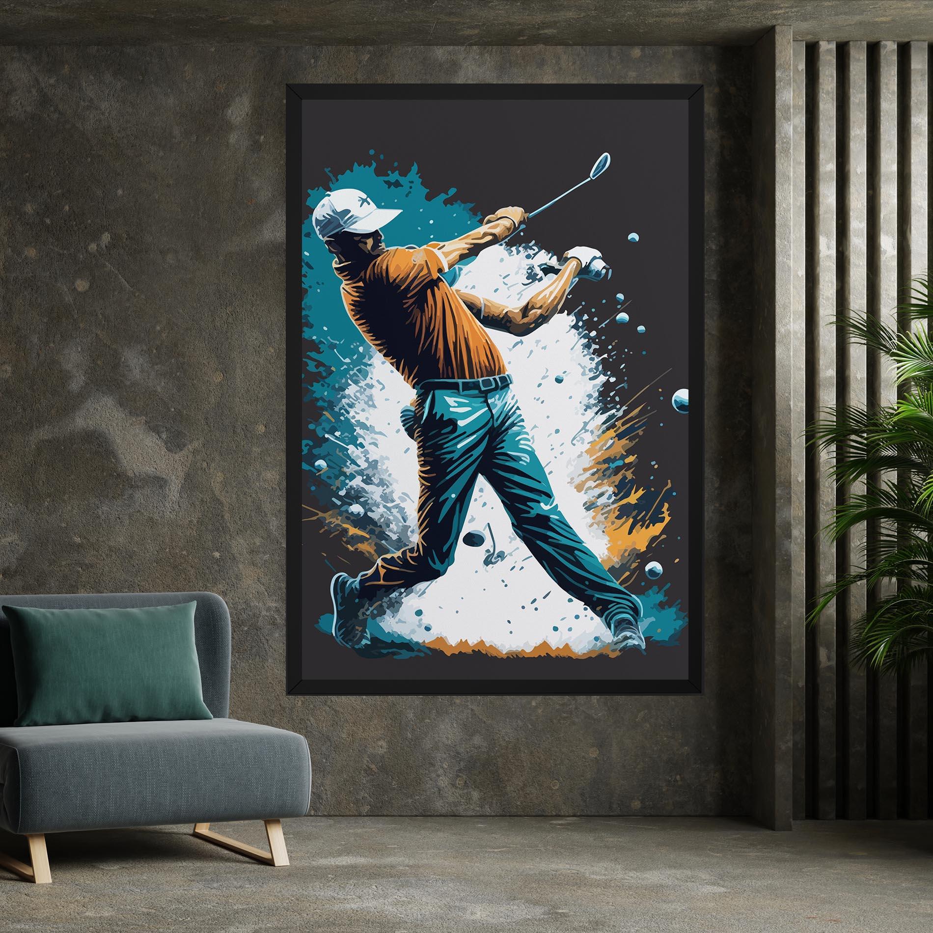 Vászonkép Golf On Grey mockup 7